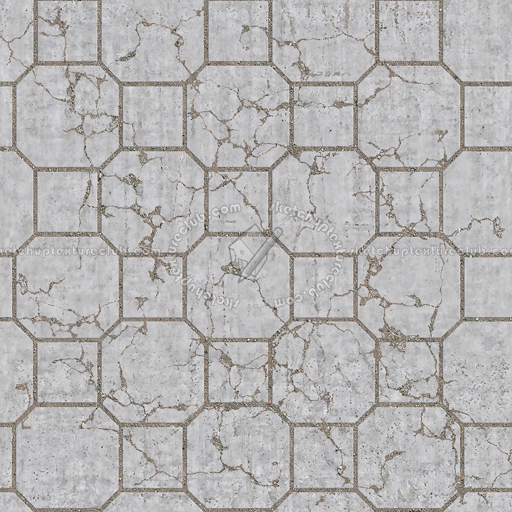 Textures   -   ARCHITECTURE   -   PAVING OUTDOOR   -   Concrete   -   Blocks damaged  - Concrete paving outdoor damaged texture seamless 05522 (seamless)