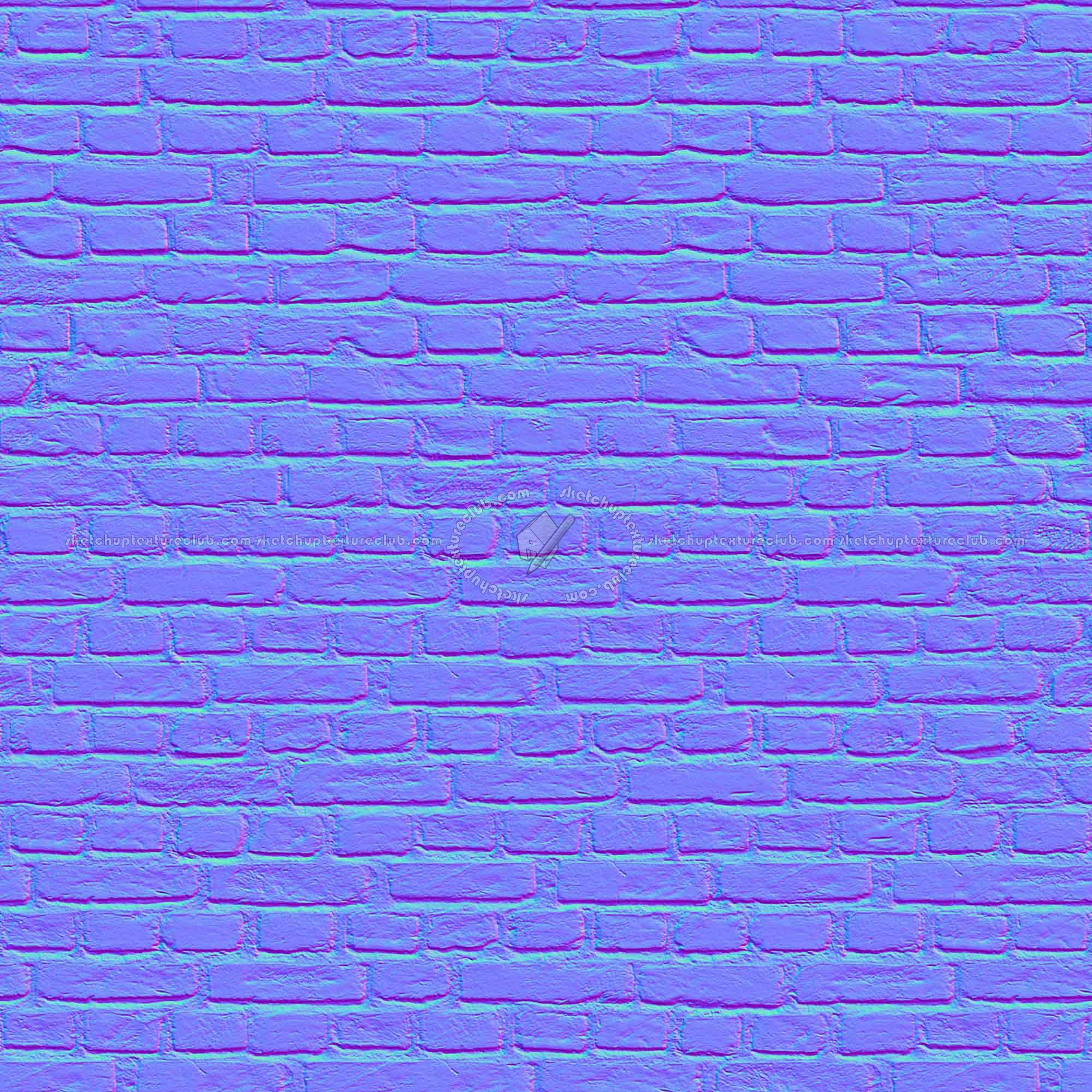 Textures   -   ARCHITECTURE   -   BRICKS   -   White Bricks  - Dirty white bricks PBR texture seamless 22070 - Normal