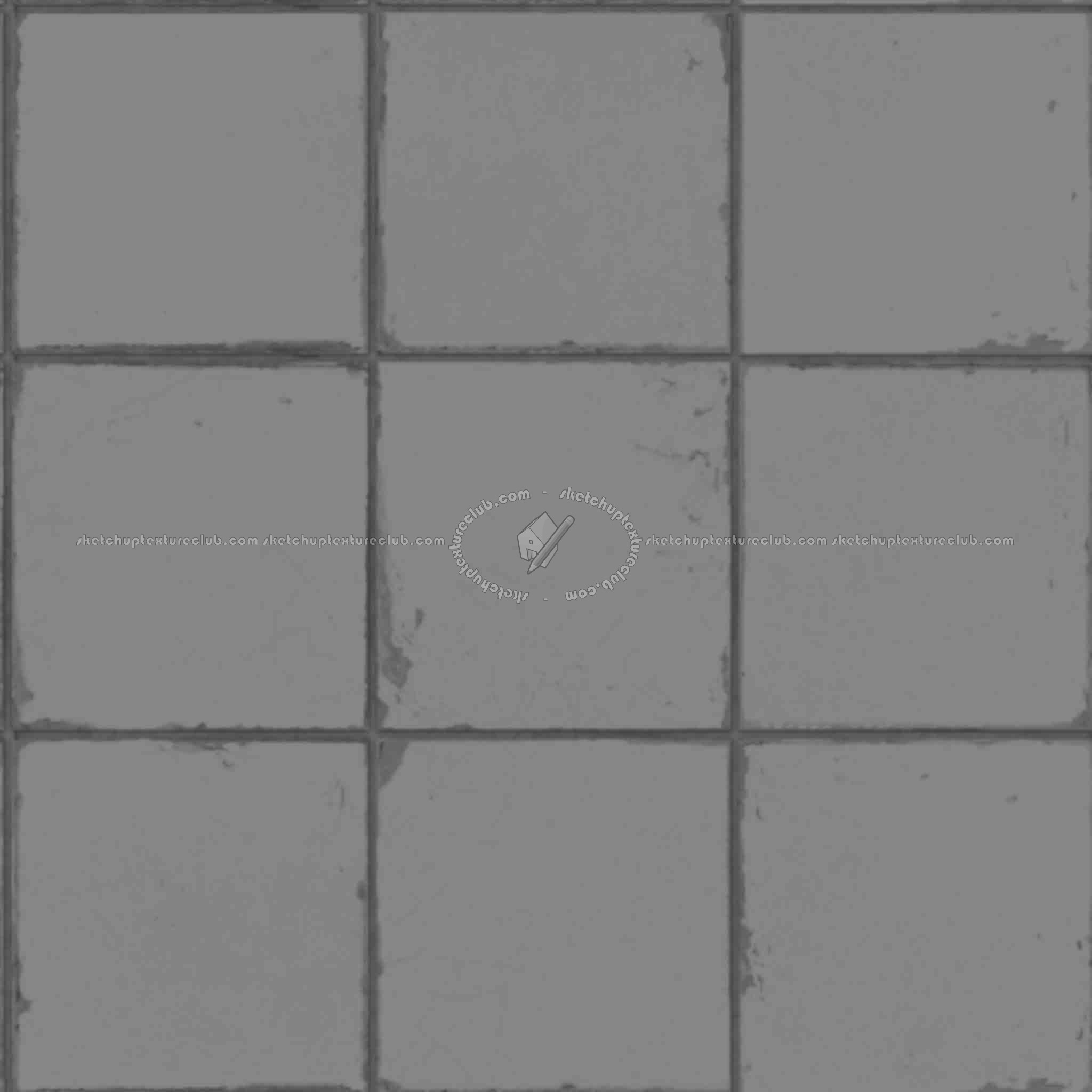 Textures   -   FREE PBR TEXTURES  - Old white ceramic tiles PBR texture seamless 21919 - Displacement