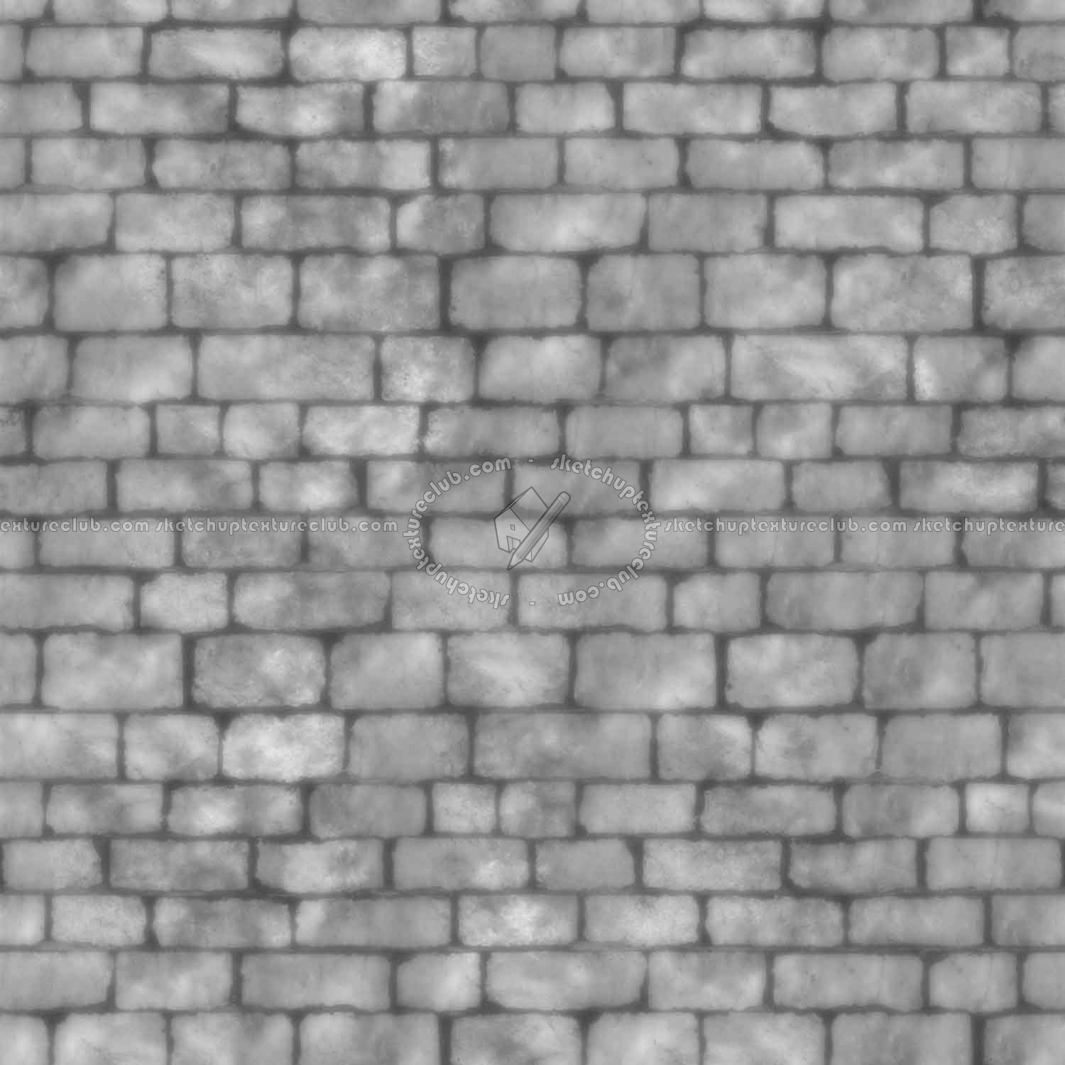Textures   -   ARCHITECTURE   -   STONES WALLS   -   Stone blocks  - Wall stone with regular blocks texture seamless 08335 - Displacement