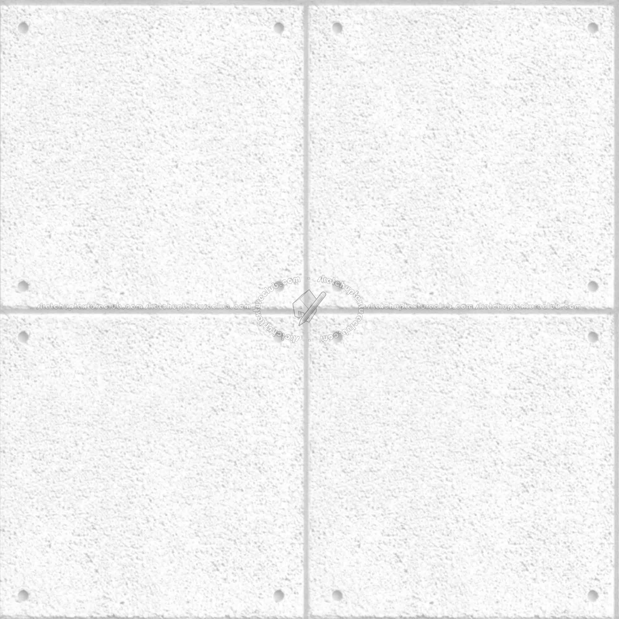 Textures   -   ARCHITECTURE   -   CONCRETE   -   Plates   -   Clean  - Clean cinder block with holes texture seamless 01666 - Ambient occlusion