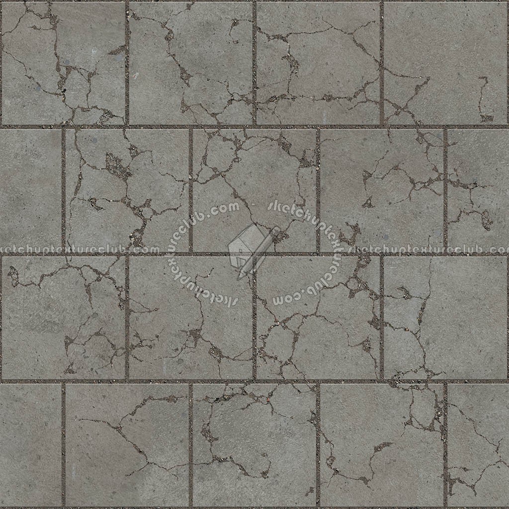 Textures   -   ARCHITECTURE   -   PAVING OUTDOOR   -   Concrete   -   Blocks damaged  - Concrete paving outdoor damaged texture seamless 05523 (seamless)