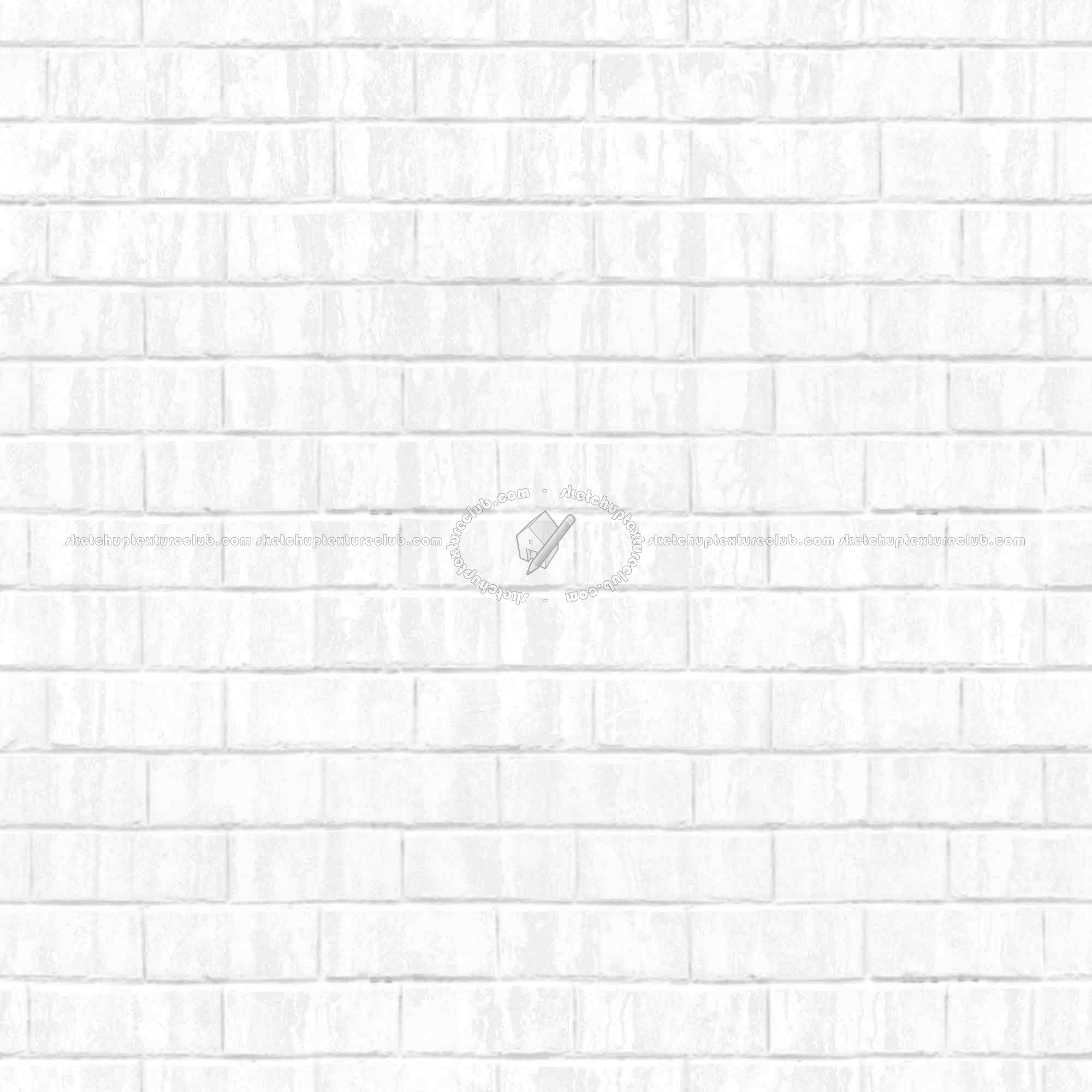 Textures   -   ARCHITECTURE   -   BRICKS   -   White Bricks  - Dirty white bricks PBR texture seamless 22071 - Ambient occlusion