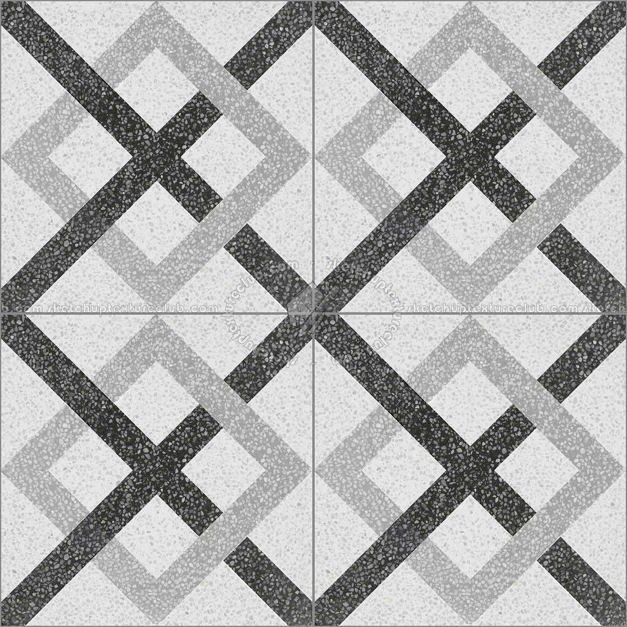 Textures - ARCHITECTURE - TILES INTERIOR - Terrazzo - terrazzo floor cementine style pbr texture seamless 22165 (seamless)