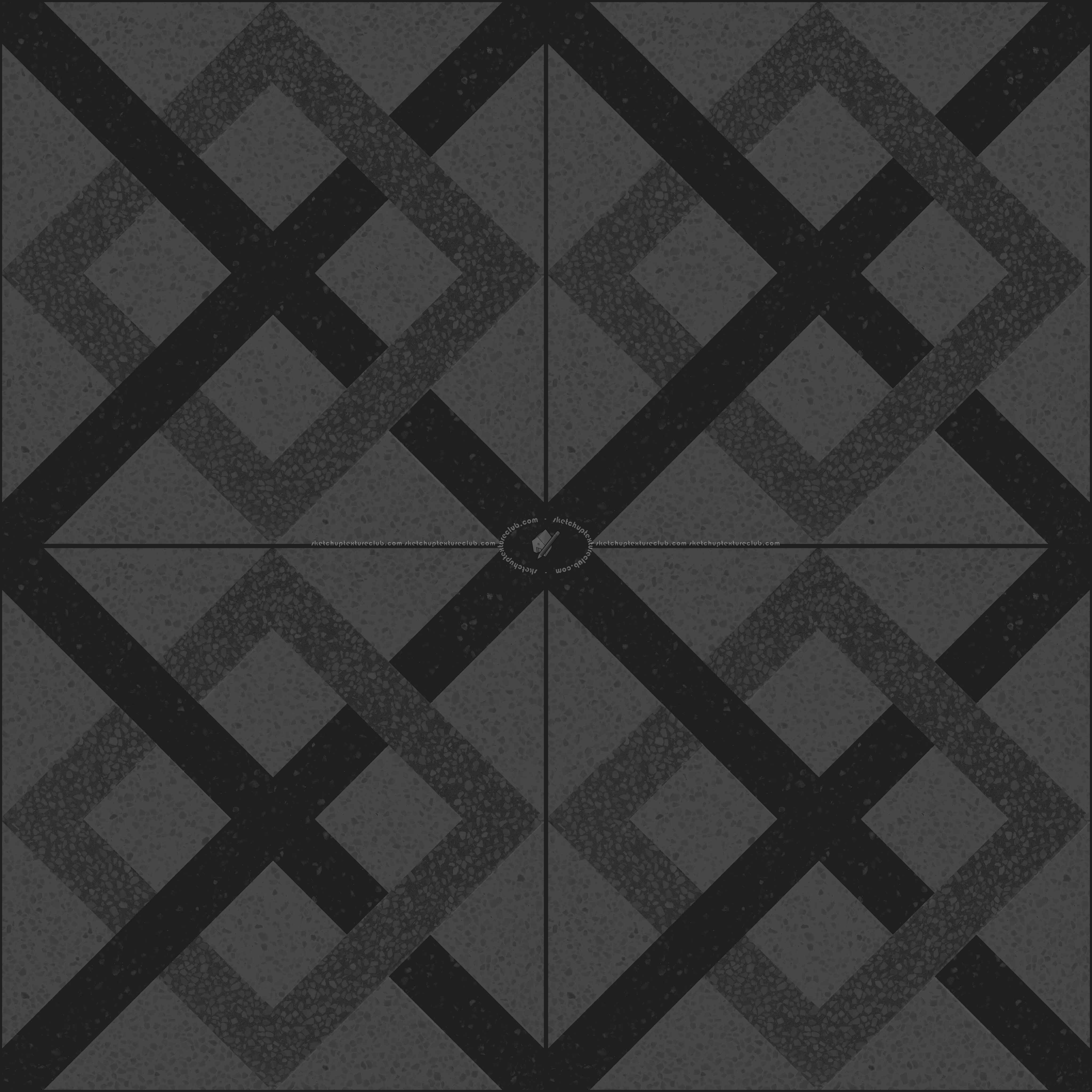 Textures - ARCHITECTURE - TILES INTERIOR - Terrazzo - terrazzo floor cementine style pbr texture seamless 22165 - Specular