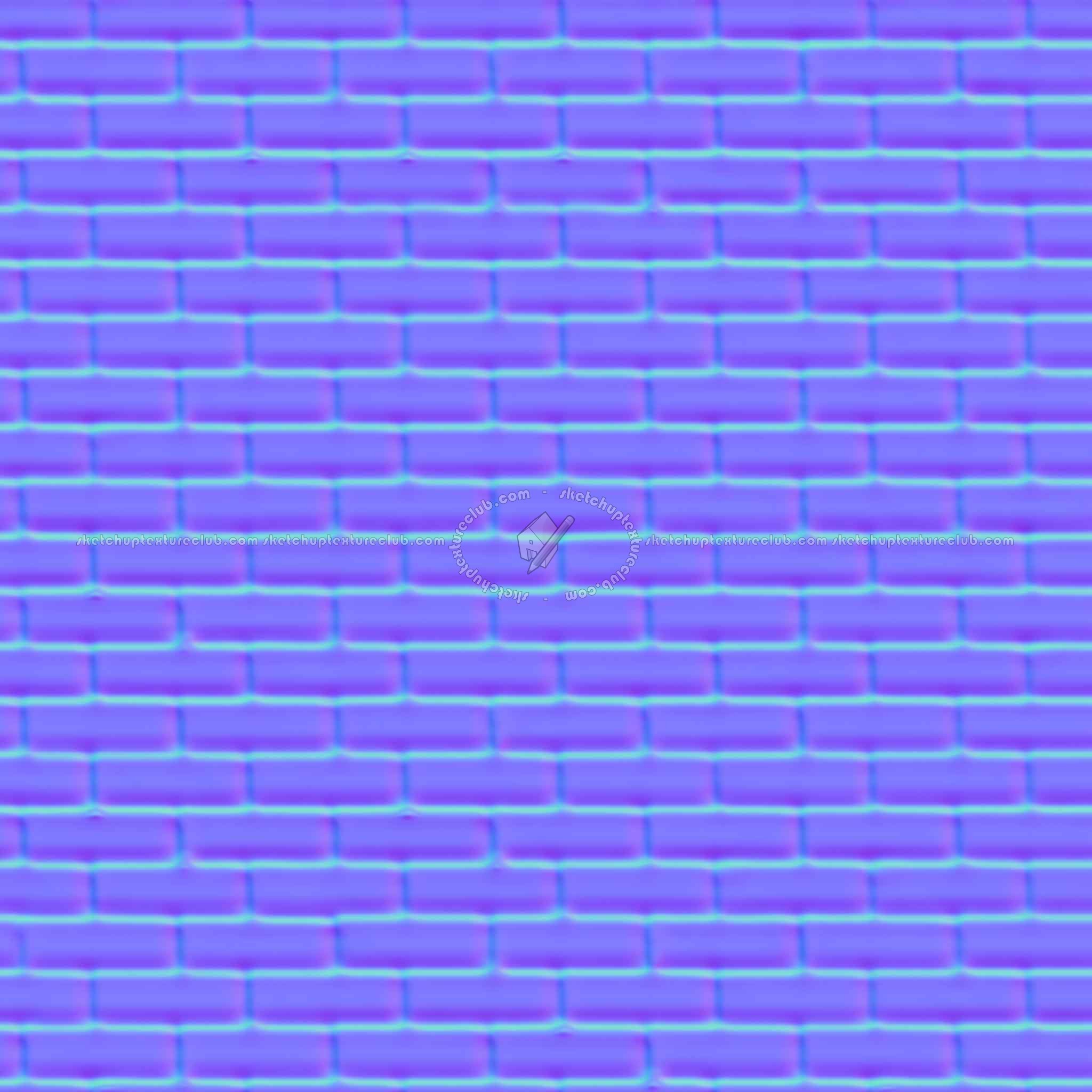 Textures   -   ARCHITECTURE   -   BRICKS   -   Colored Bricks   -   Smooth  - Texture colored bricks smooth seamless 00095 - Normal
