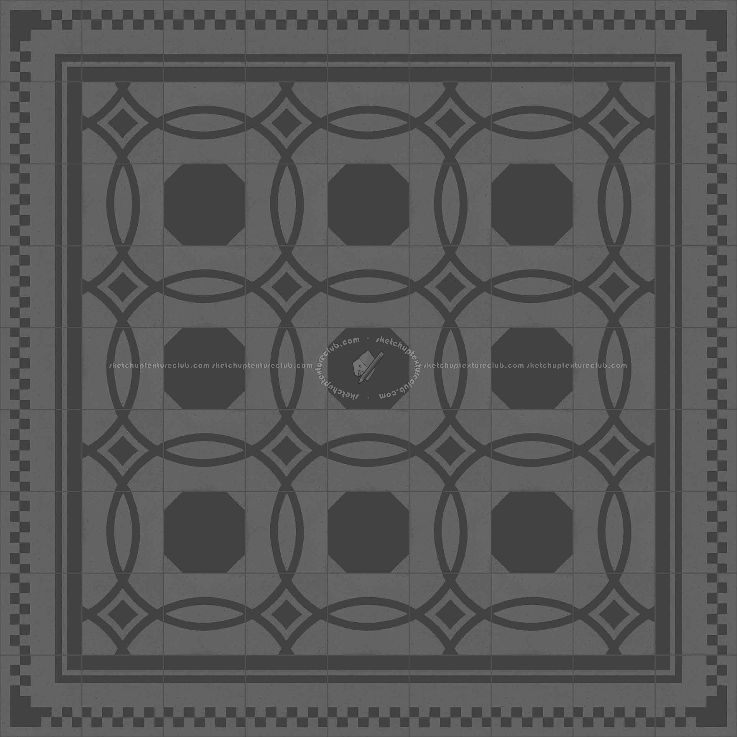 Textures   -   ARCHITECTURE   -   TILES INTERIOR   -   Cement - Encaustic   -   Cement  - Cement concrete tile texture seamless 13359 - Specular