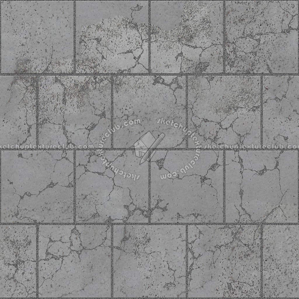 Textures   -   ARCHITECTURE   -   PAVING OUTDOOR   -   Concrete   -   Blocks damaged  - Concrete paving outdoor damaged texture seamless 05524 (seamless)