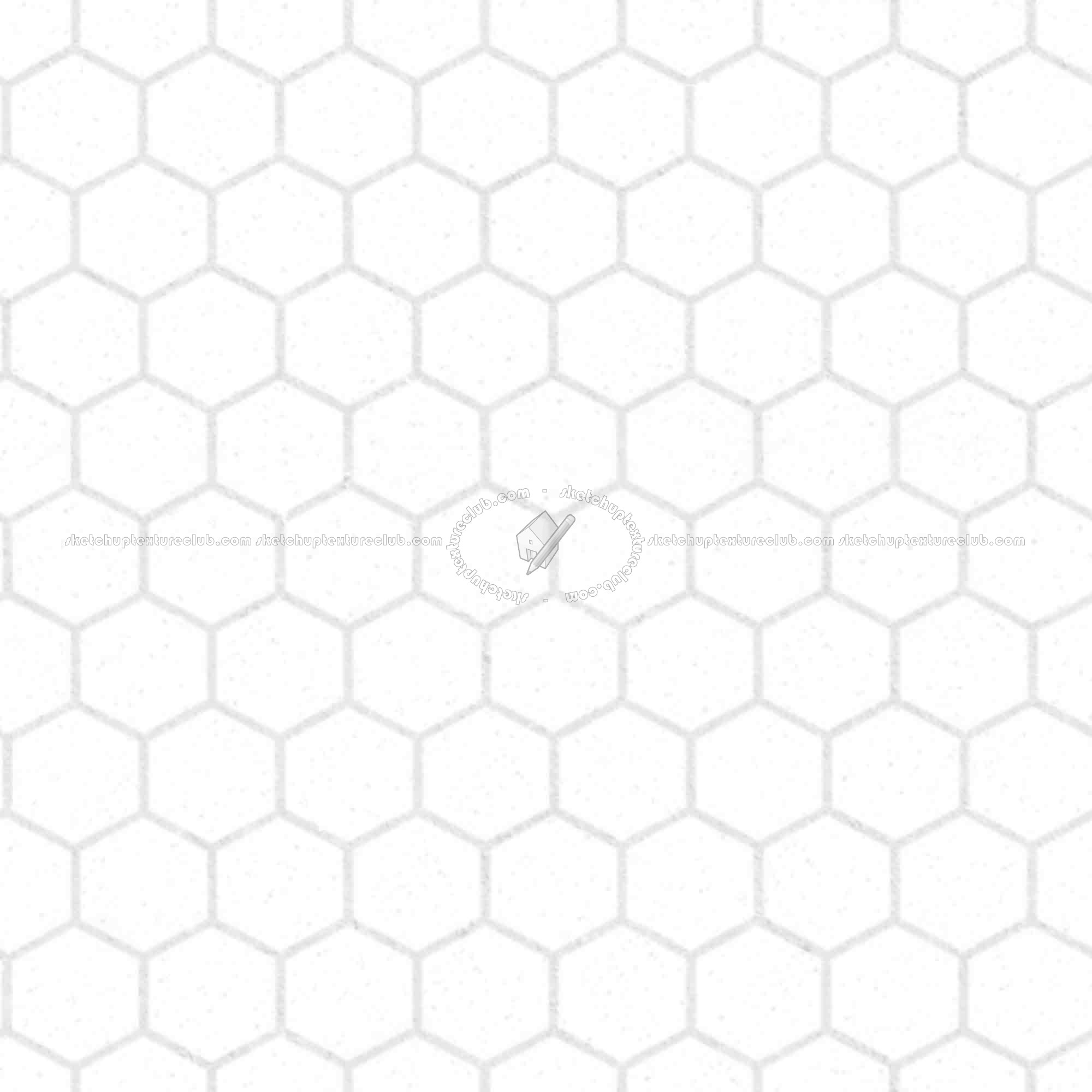 Textures   -   ARCHITECTURE   -   PAVING OUTDOOR   -   Hexagonal  - Terracotta paving outdoor hexagonal texture seamless 06026 - Ambient occlusion