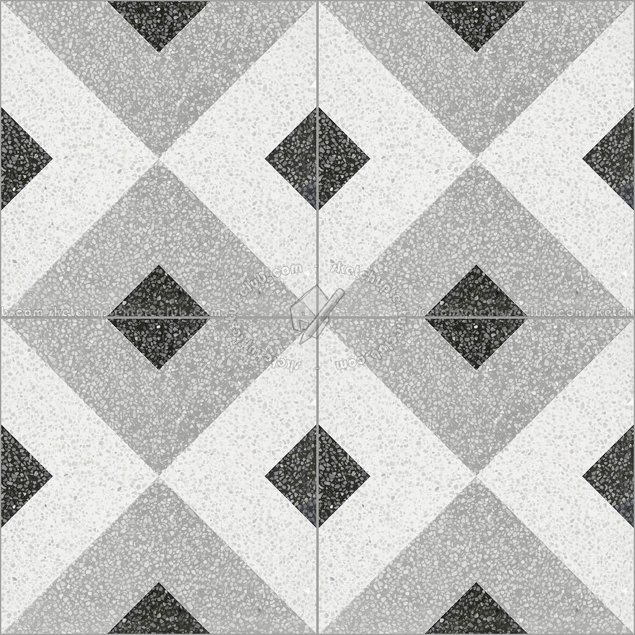 Textures - ARCHITECTURE - TILES INTERIOR - Terrazzo - terrazzo floor cementine style pbr texture seamless 22166 (seamless)