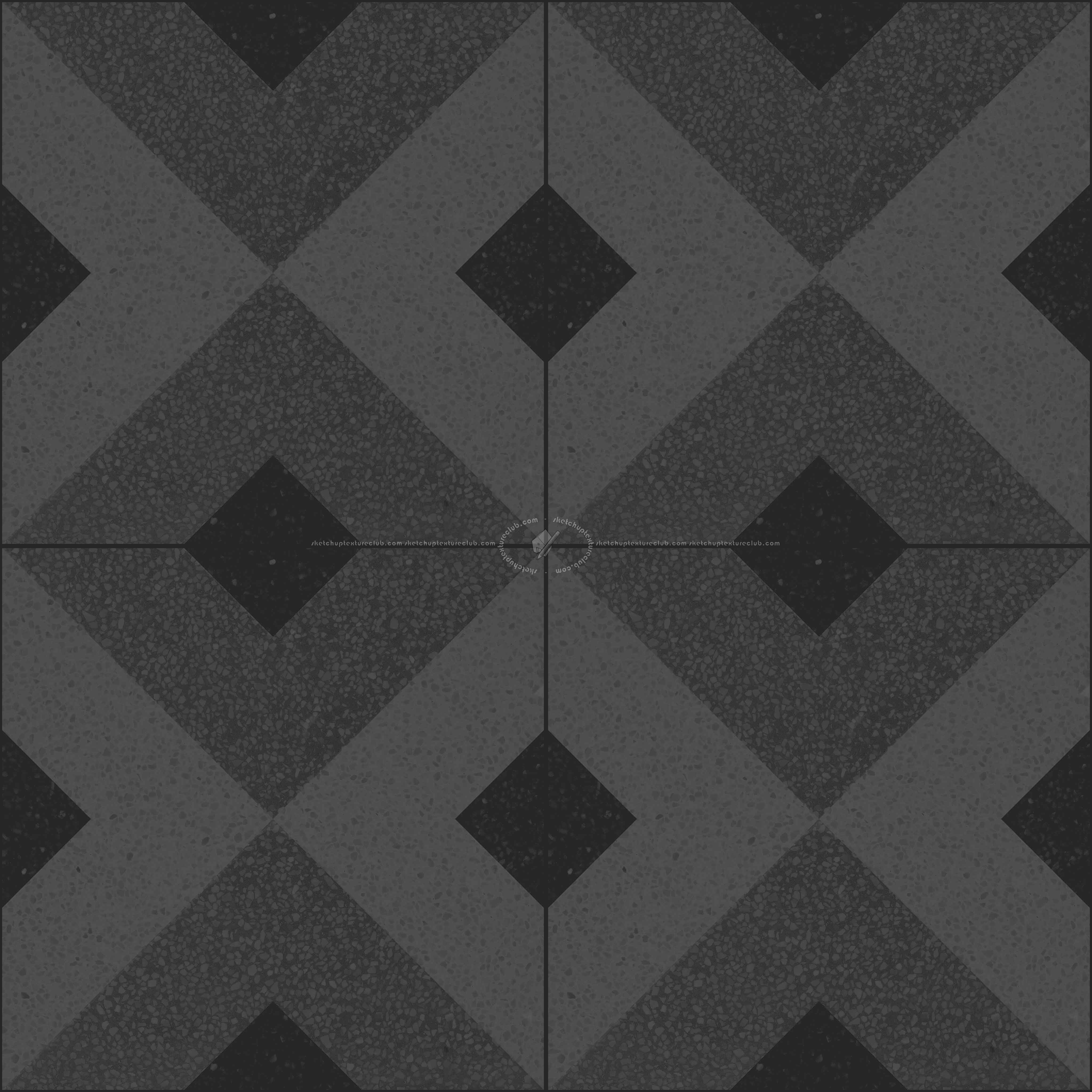 Textures - ARCHITECTURE - TILES INTERIOR - Terrazzo - terrazzo floor cementine style pbr texture seamless 22166 - Specular