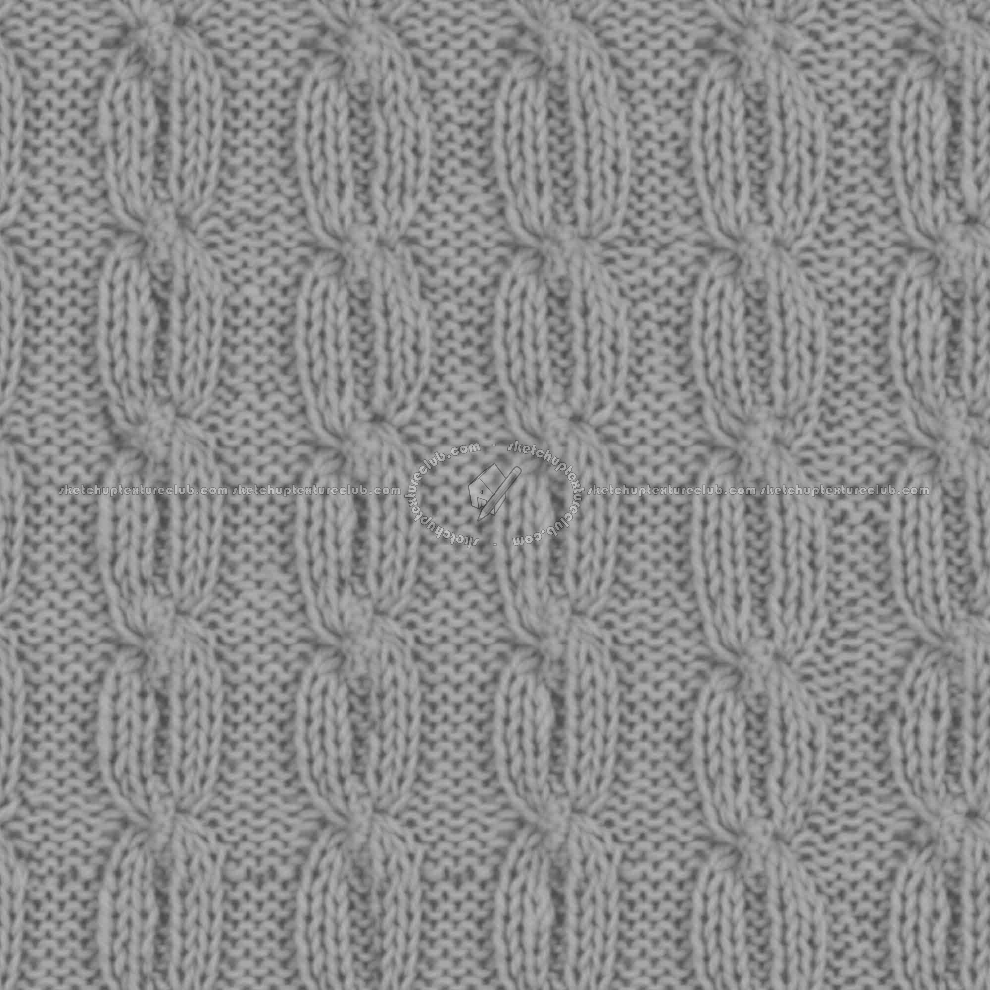 Textures   -   MATERIALS   -   FABRICS   -   Jersey  - Wool knitted texture seamless 19474 - Displacement