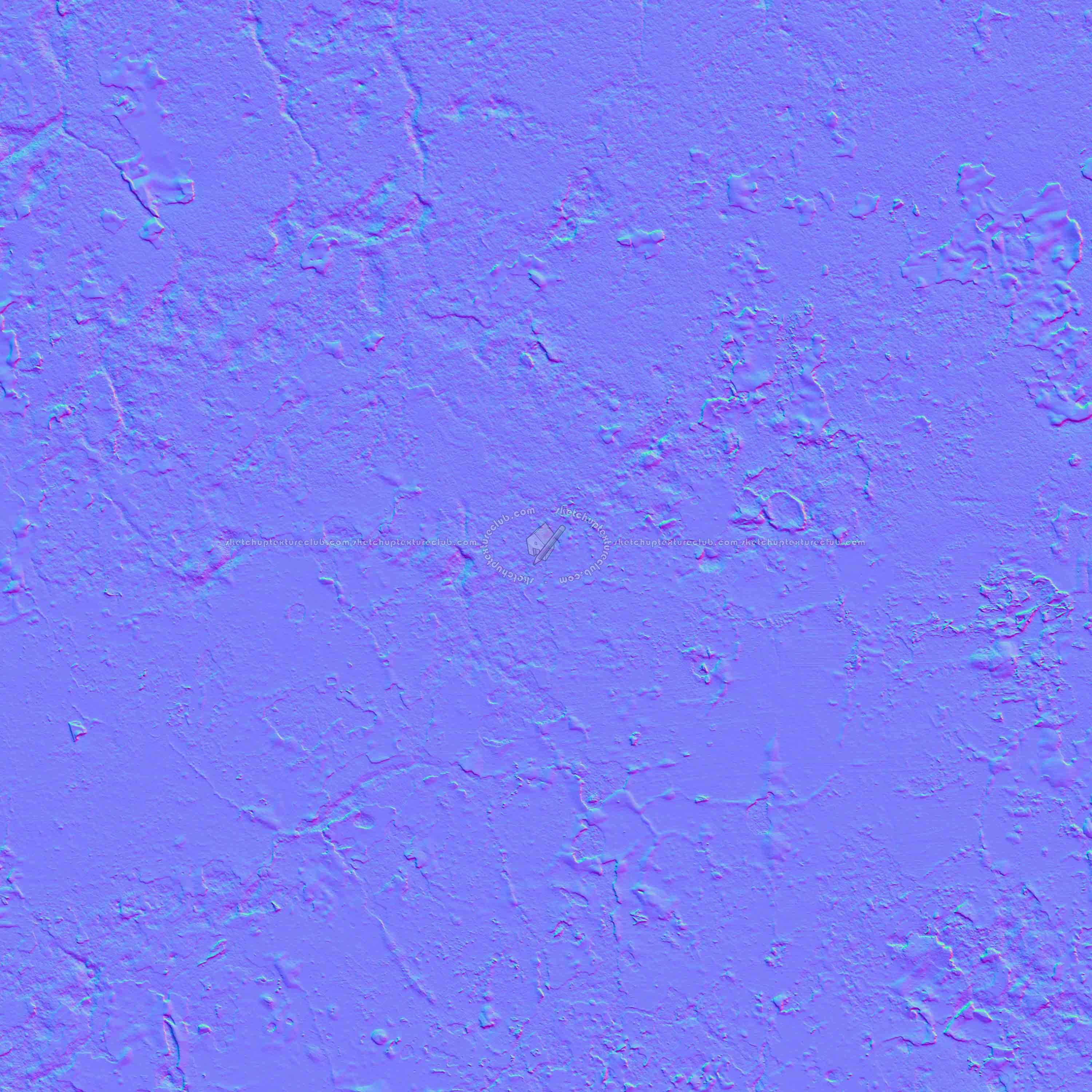 Textures   -   ARCHITECTURE   -   PLASTER   -   Old plaster  - worn plaster pbr texture seamless 22370 - Normal