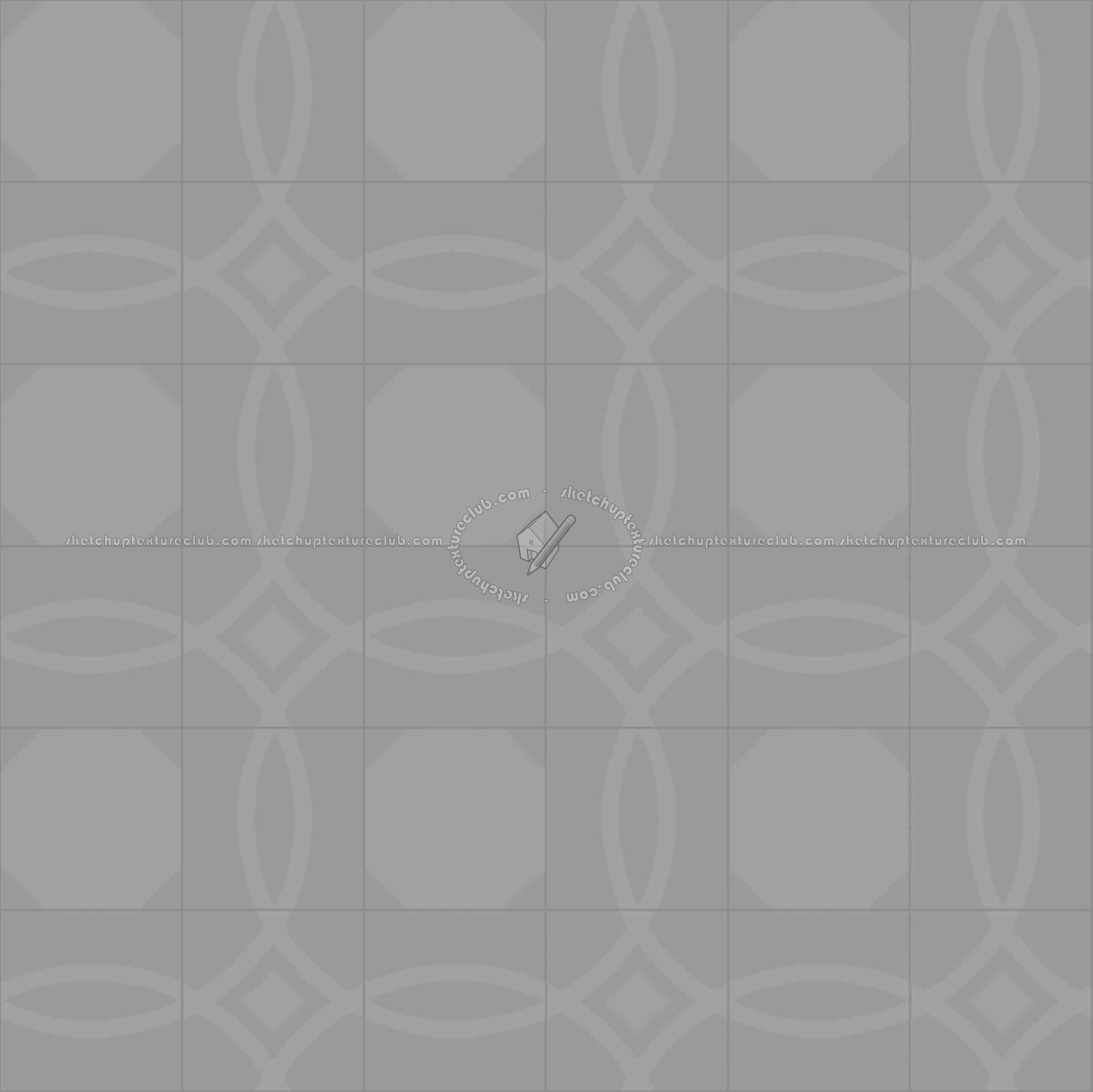 Textures   -   ARCHITECTURE   -   TILES INTERIOR   -   Cement - Encaustic   -   Cement  - Cement concrete tile texture seamless 13360 - Displacement