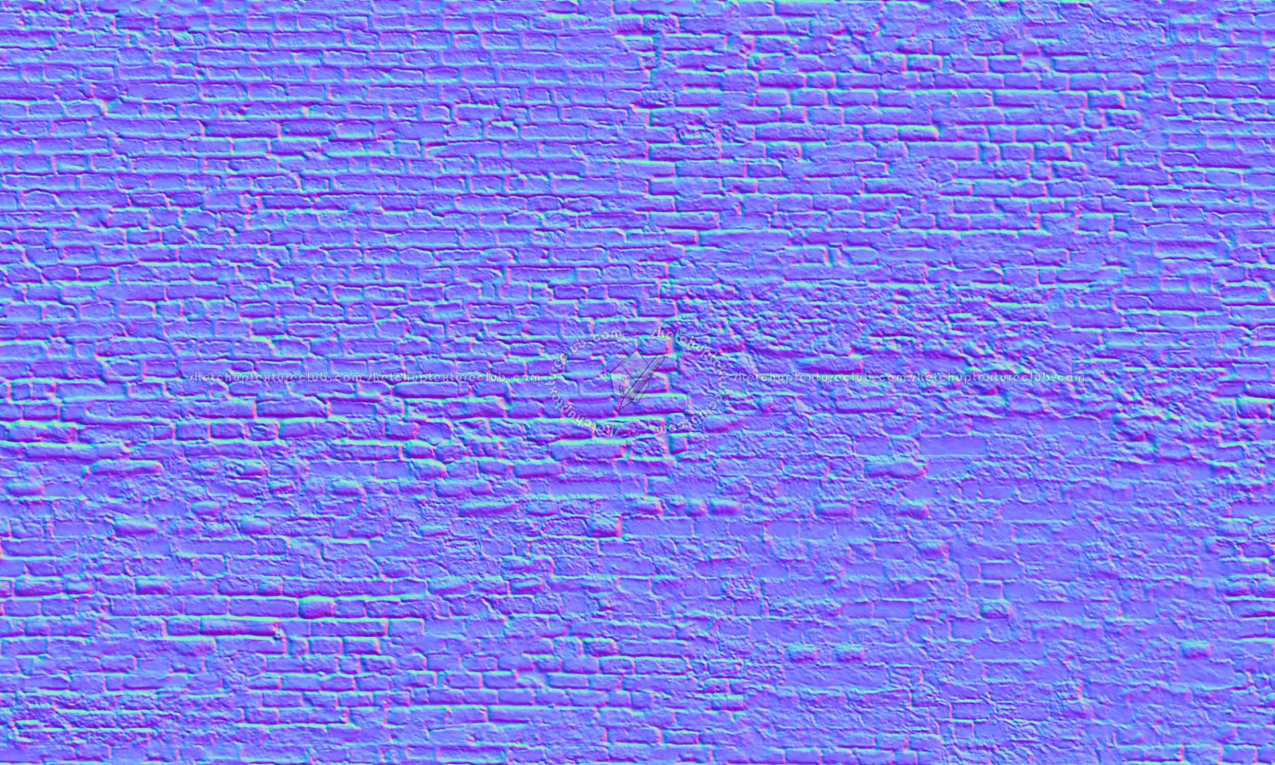 Textures   -   ARCHITECTURE   -   BRICKS   -   Damaged bricks  - Old damaged bricks texture seamless 18109 - Normal