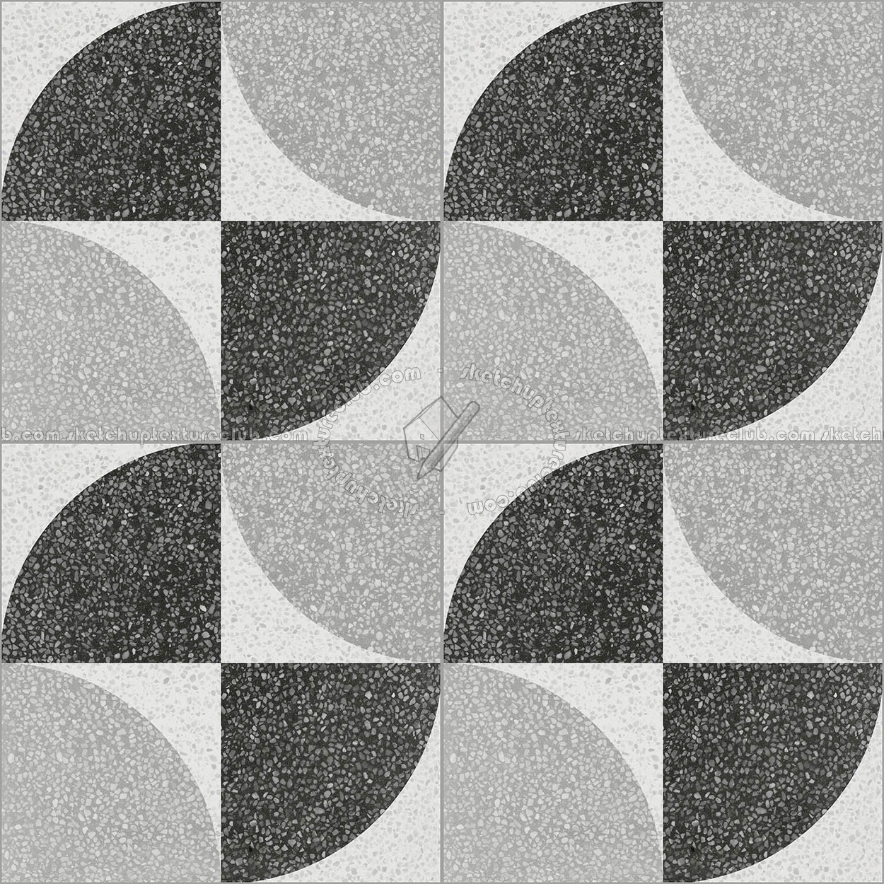 Textures - ARCHITECTURE - TILES INTERIOR - Terrazzo - terrazzo floor cementine style pbr texture seamless 22167 (seamless)