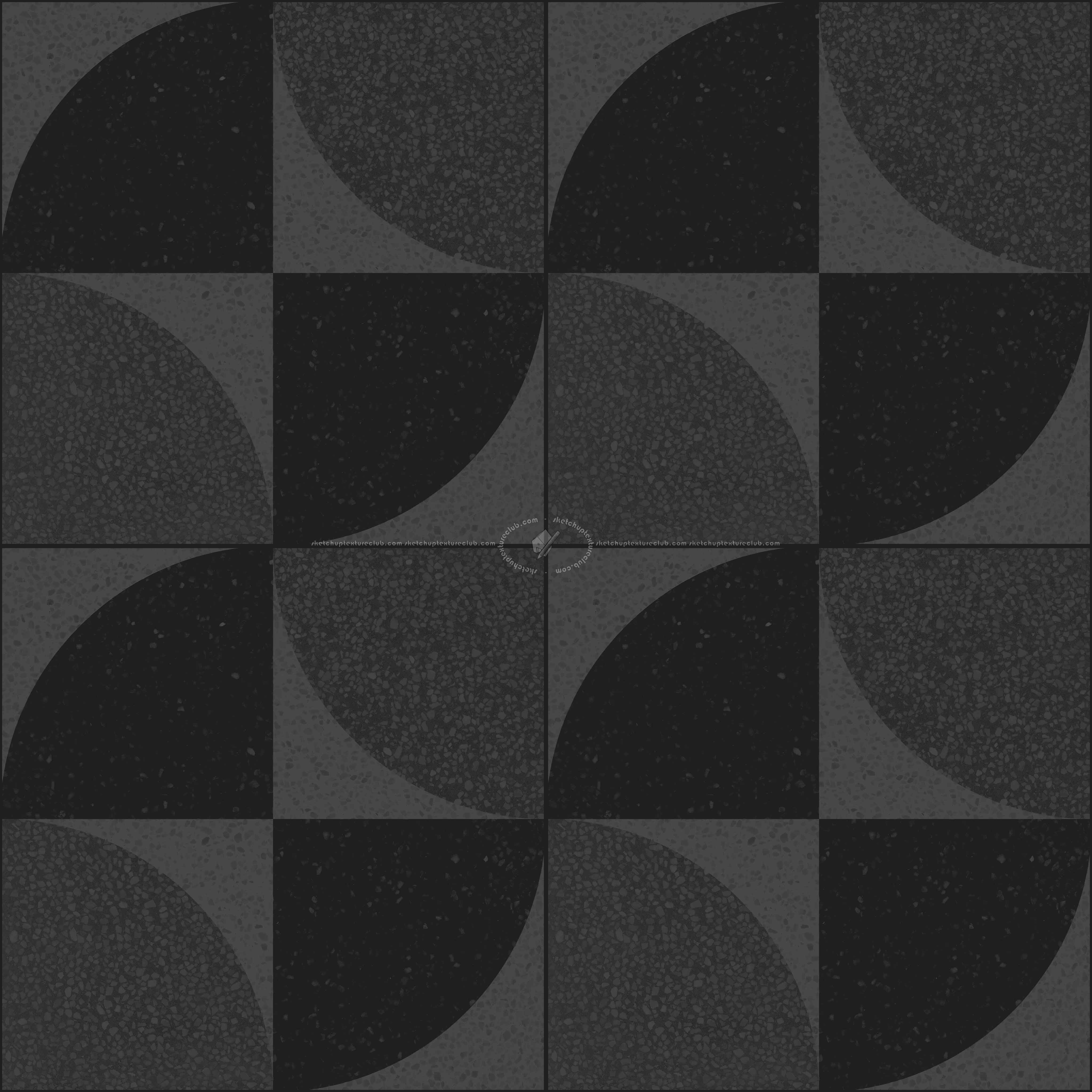 Textures - ARCHITECTURE - TILES INTERIOR - Terrazzo - terrazzo floor cementine style pbr texture seamless 22167 - Specular