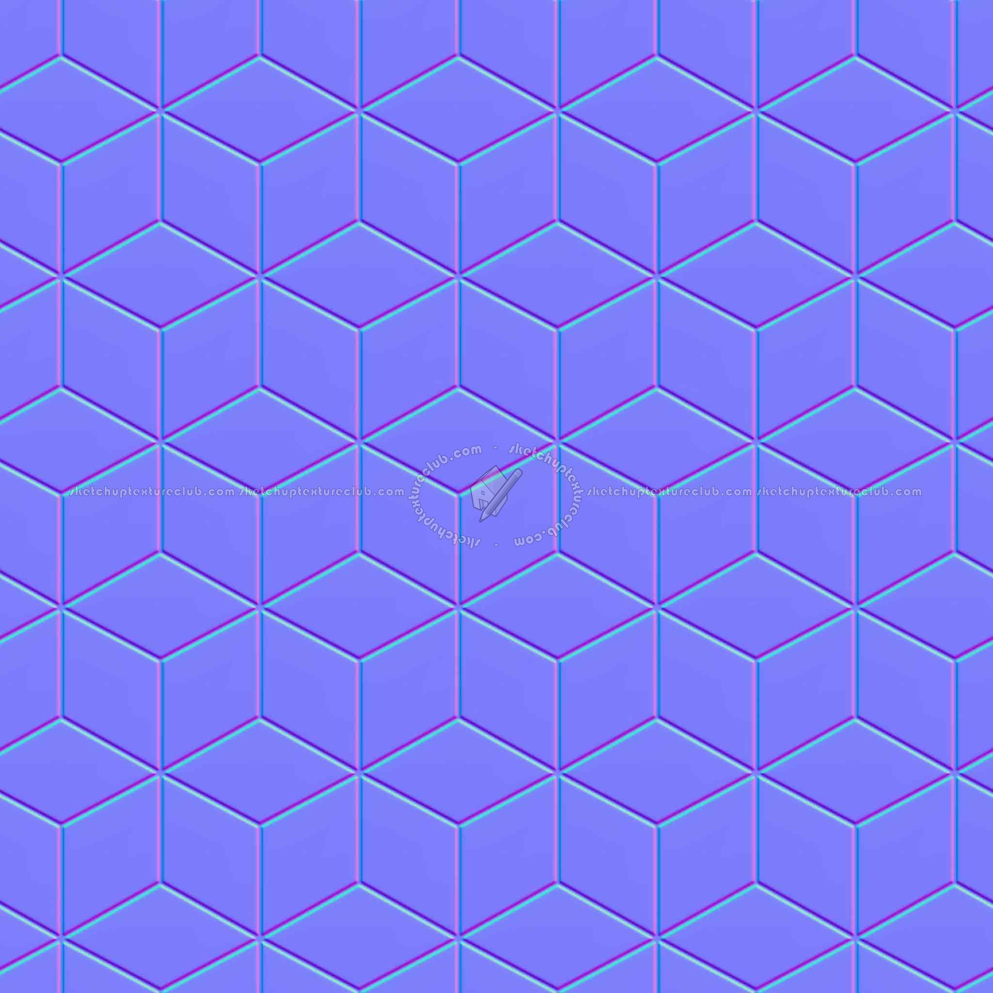 Textures   -   ARCHITECTURE   -   TILES INTERIOR   -   Hexagonal mixed  - Black ceramic hexagon tile PBR texture seamless 21839 - Normal