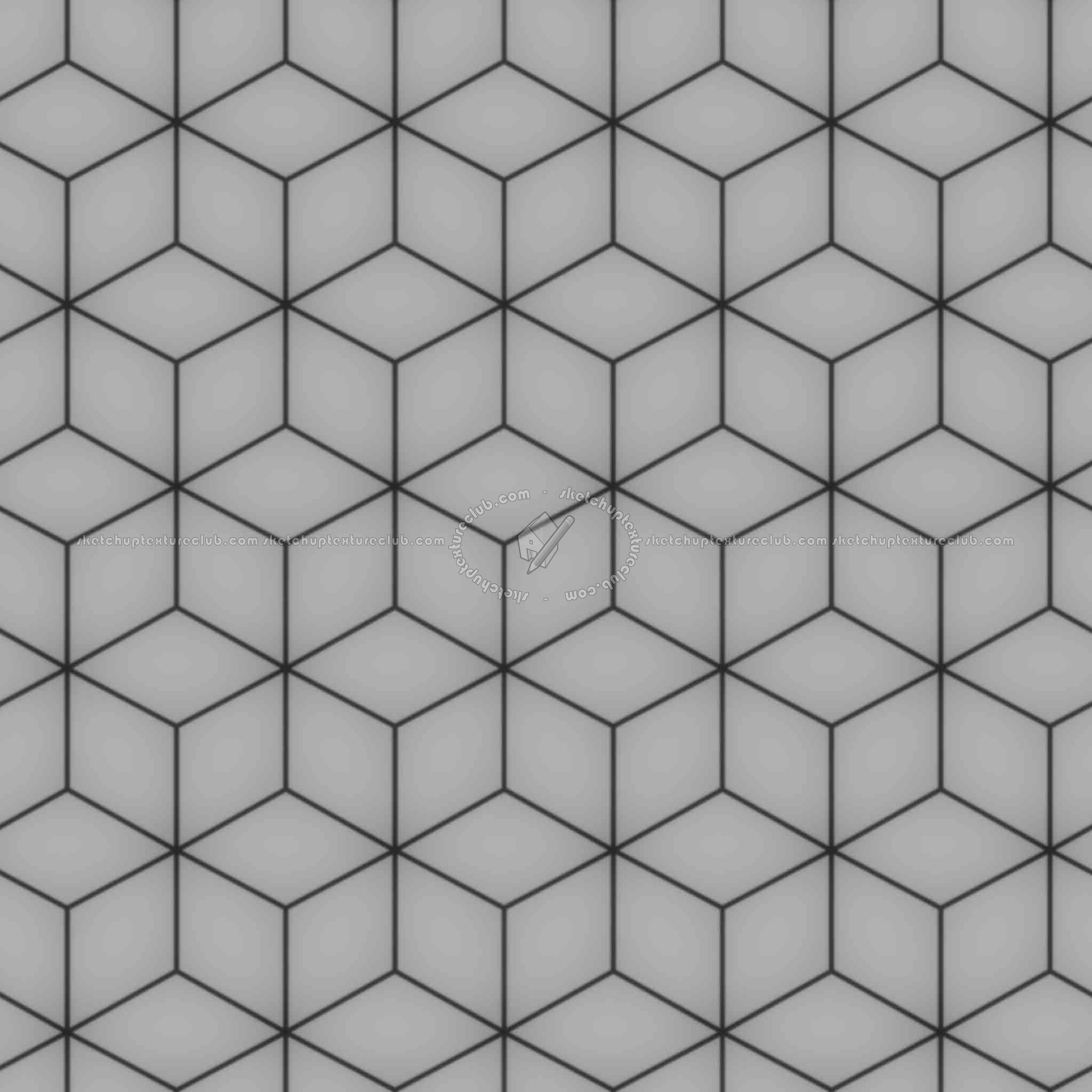 Textures   -   ARCHITECTURE   -   TILES INTERIOR   -   Hexagonal mixed  - Black ceramic hexagon tile PBR texture seamless 21839 - Specular
