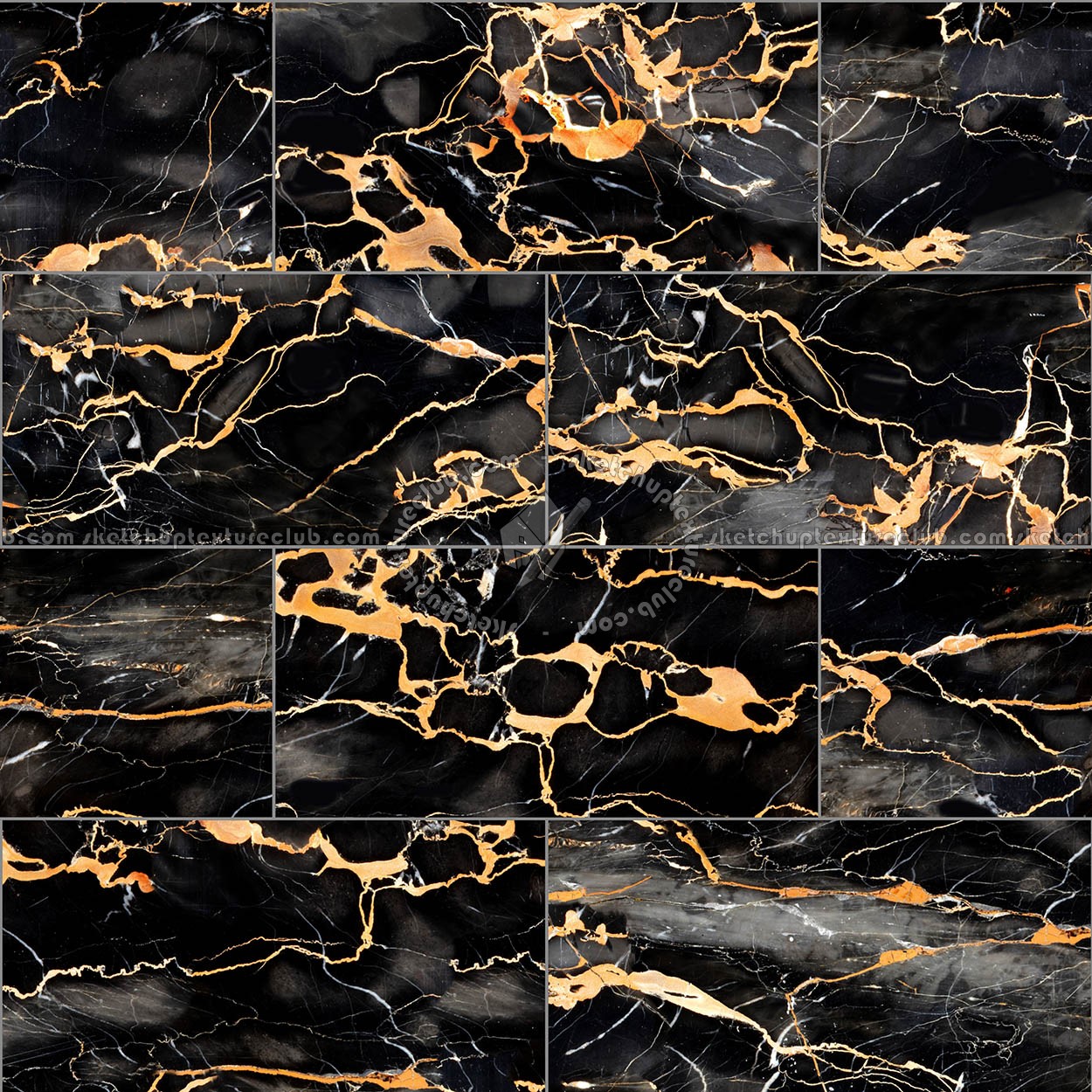 Textures   -   ARCHITECTURE   -   TILES INTERIOR   -   Marble tiles   -   Black  - black portoro gold tiles pbr texture seamless 22265 (seamless)