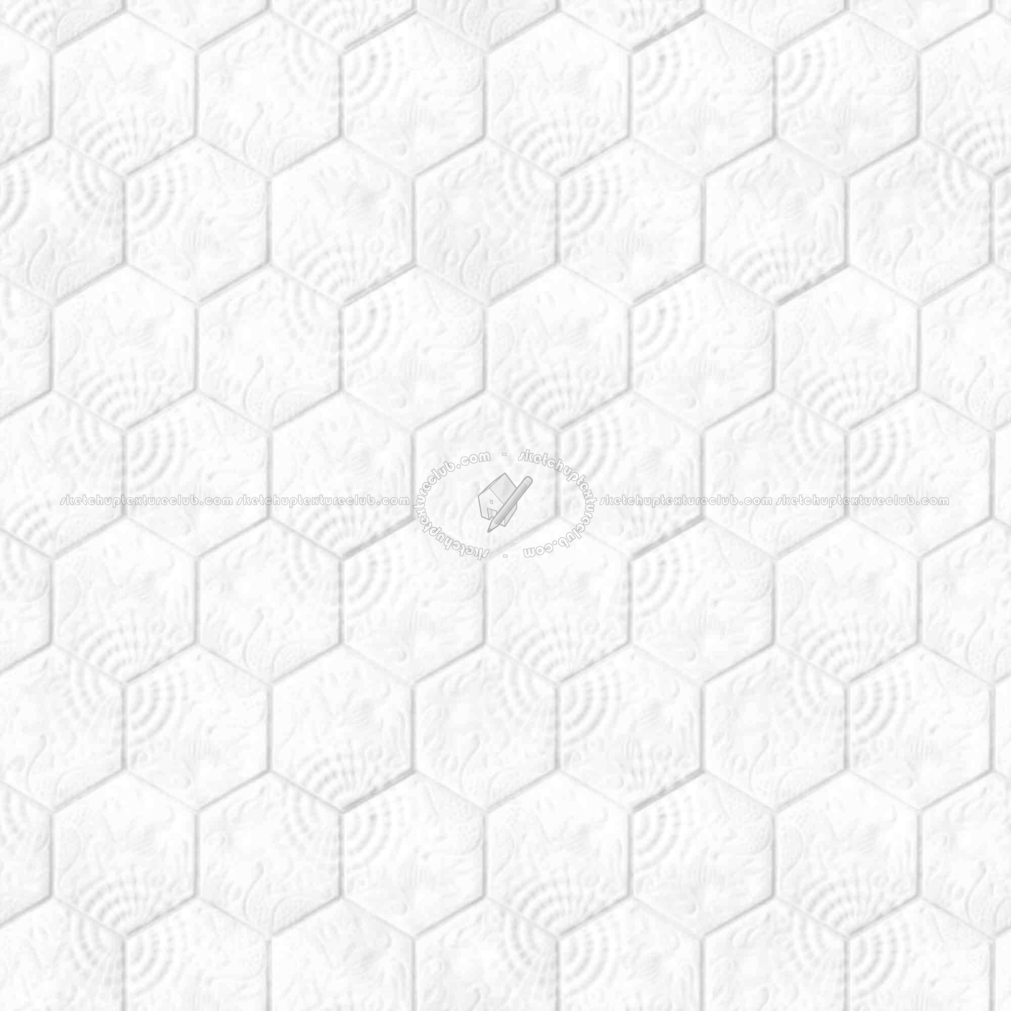 Textures   -   ARCHITECTURE   -   PAVING OUTDOOR   -   Hexagonal  - Concrete paving outdoor hexagonal texture seamless 06028 - Ambient occlusion