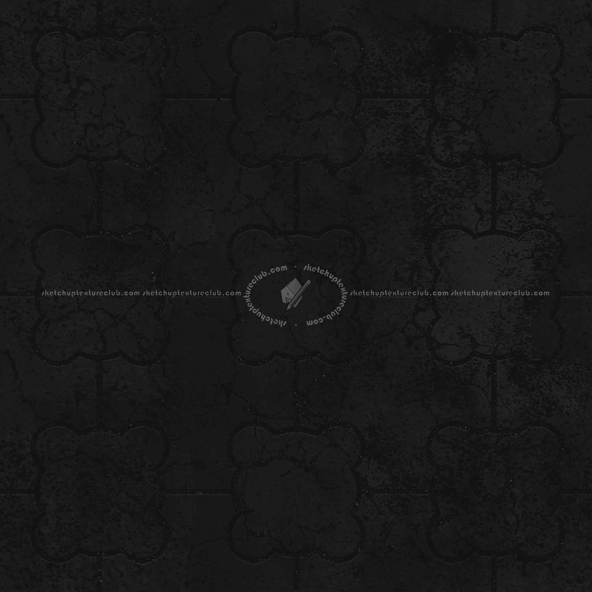 Textures   -   ARCHITECTURE   -   PAVING OUTDOOR   -   Concrete   -   Blocks damaged  - Concrete paving outdoor damaged texture seamless 05526 - Specular