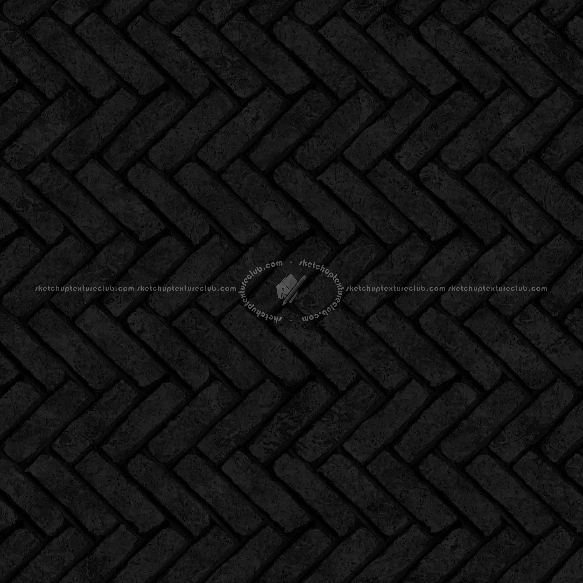 Textures   -   ARCHITECTURE   -   PAVING OUTDOOR   -   Concrete   -   Herringbone  - Concrete paving herringbone outdoor texture seamless 05836 - Specular