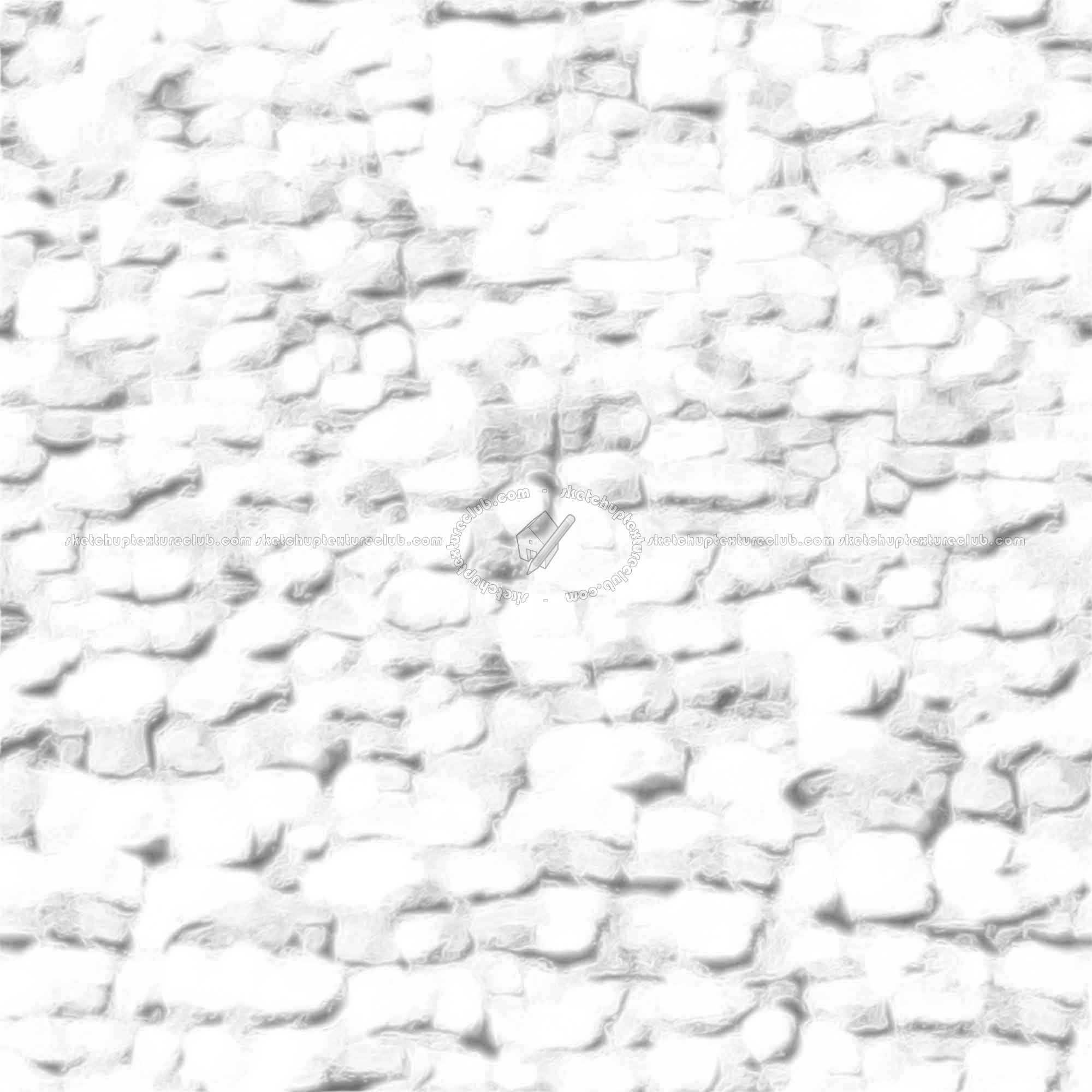 Textures - ARCHITECTURE - STONES WALLS - Damaged walls - Damaged wall stone texture seamless 08281 - Ambient occlusion