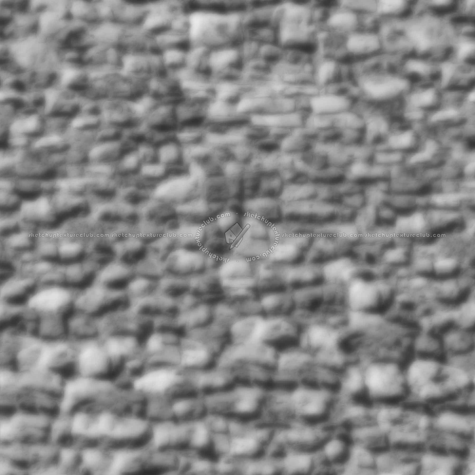 Textures - ARCHITECTURE - STONES WALLS - Damaged walls - Damaged wall stone texture seamless 08281 - Displacement