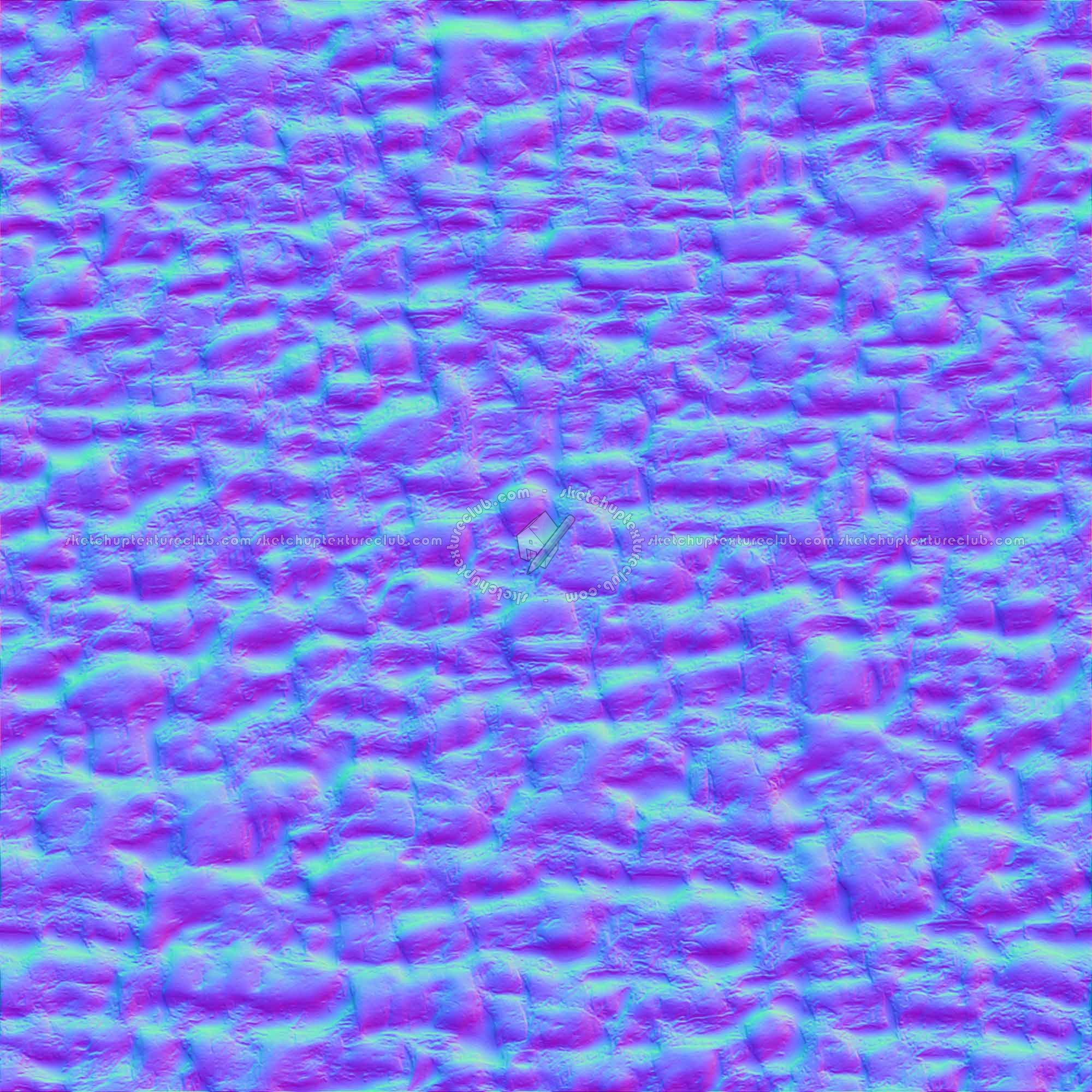 Textures - ARCHITECTURE - STONES WALLS - Damaged walls - Damaged wall stone texture seamless 08281 - Normal