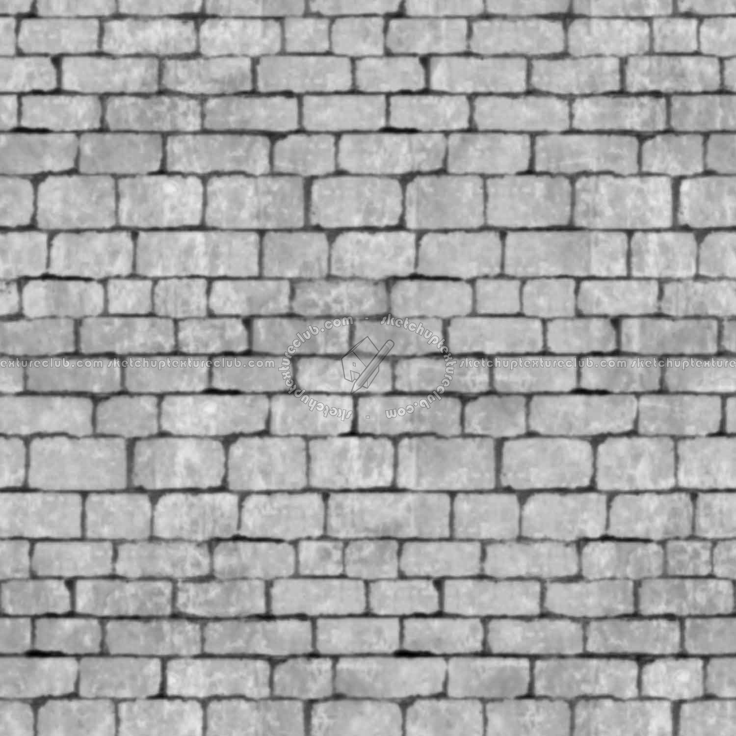 Textures   -   ARCHITECTURE   -   STONES WALLS   -   Stone blocks  - Wall stone with regular blocks texture seamless 08339 - Displacement