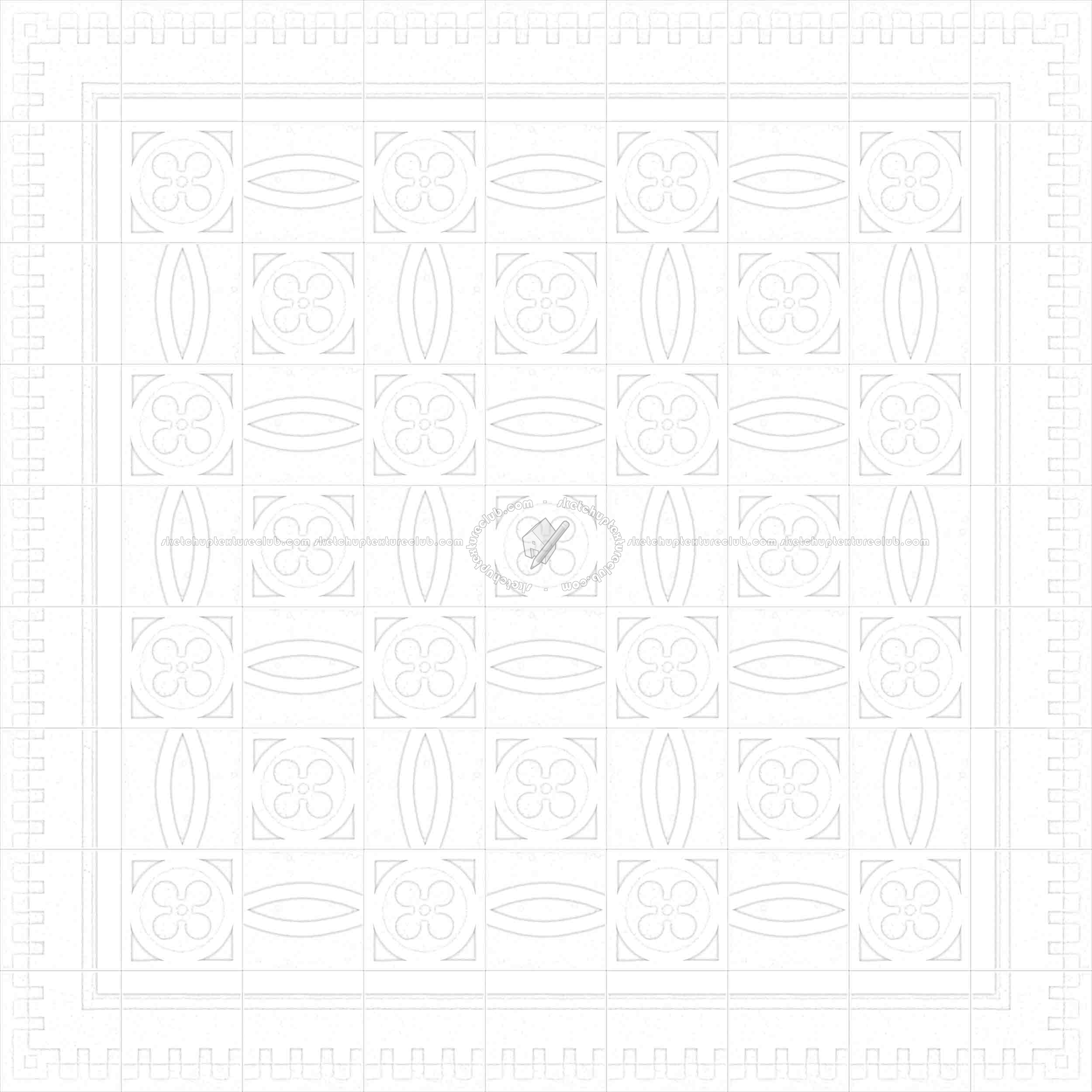 Textures   -   ARCHITECTURE   -   TILES INTERIOR   -   Cement - Encaustic   -   Cement  - Cement concrete tile texture seamless 13362 - Ambient occlusion