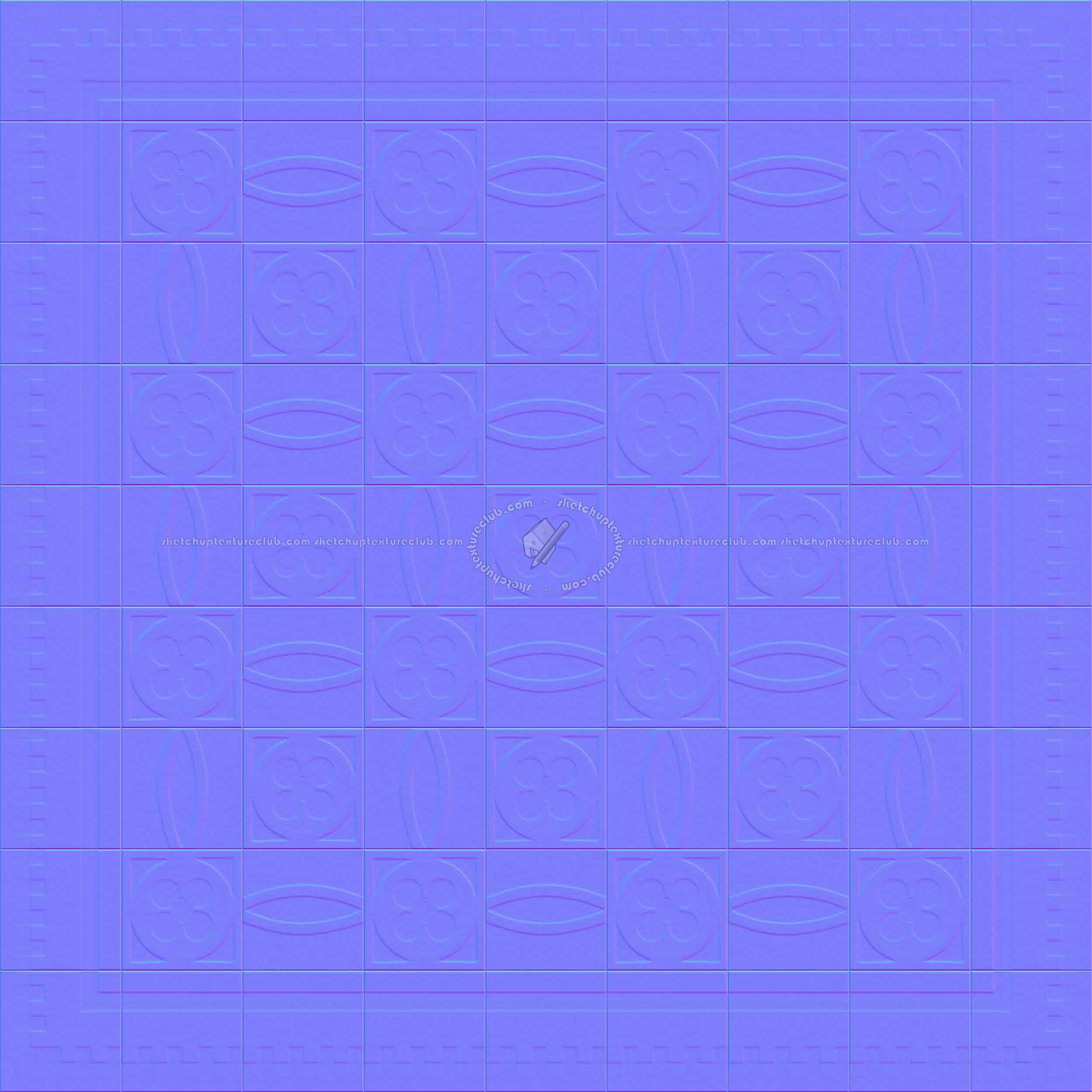 Textures   -   ARCHITECTURE   -   TILES INTERIOR   -   Cement - Encaustic   -   Cement  - Cement concrete tile texture seamless 13362 - Normal