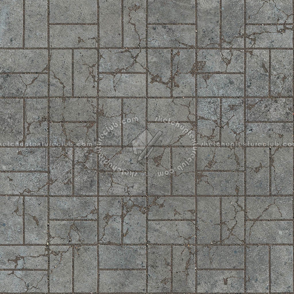 Textures   -   ARCHITECTURE   -   PAVING OUTDOOR   -   Concrete   -   Blocks damaged  - Concrete paving outdoor damaged texture seamless 05527 (seamless)
