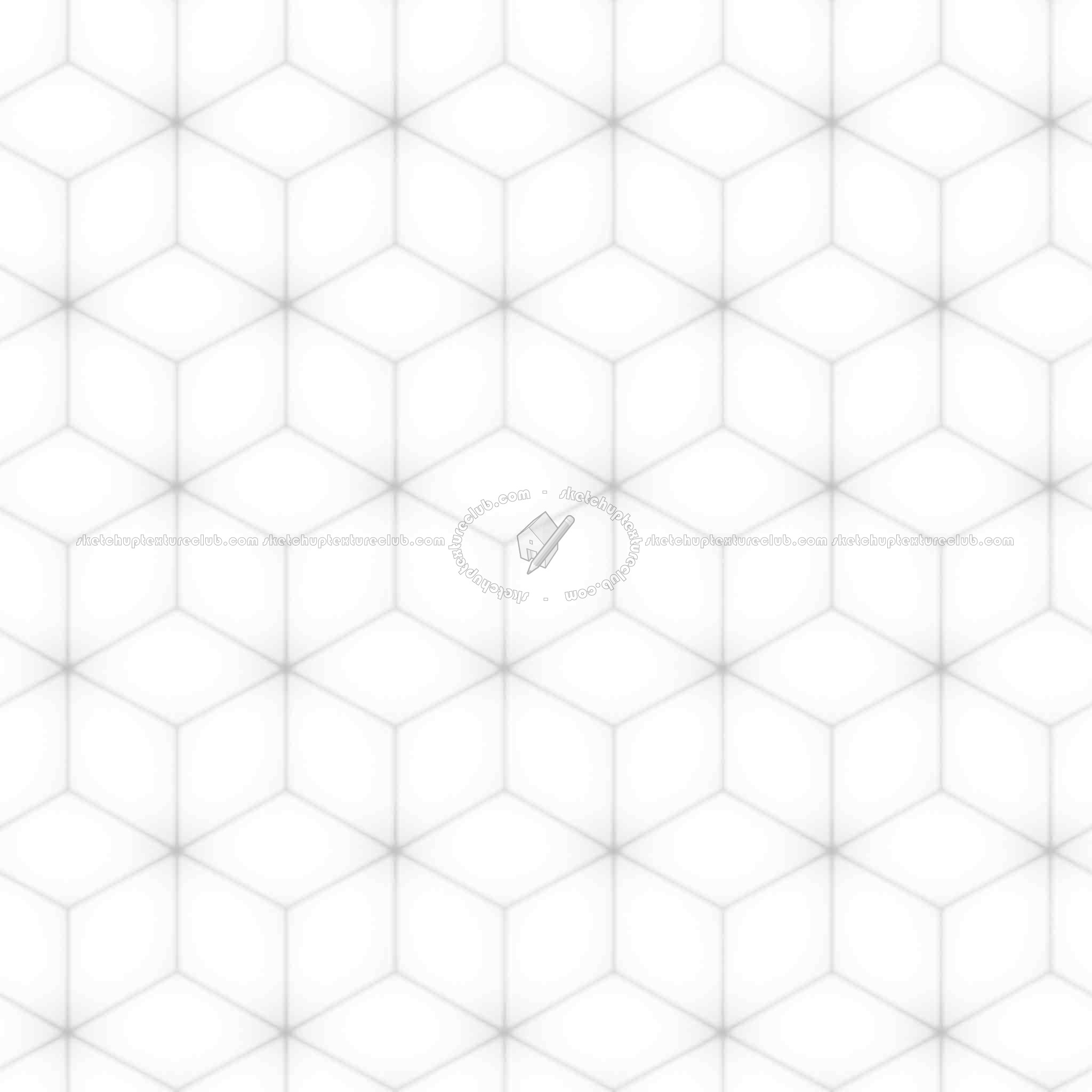 Textures   -   ARCHITECTURE   -   TILES INTERIOR   -   Hexagonal mixed  - White ceramic hexagon tile PBR texture seamless 21840 - Ambient occlusion
