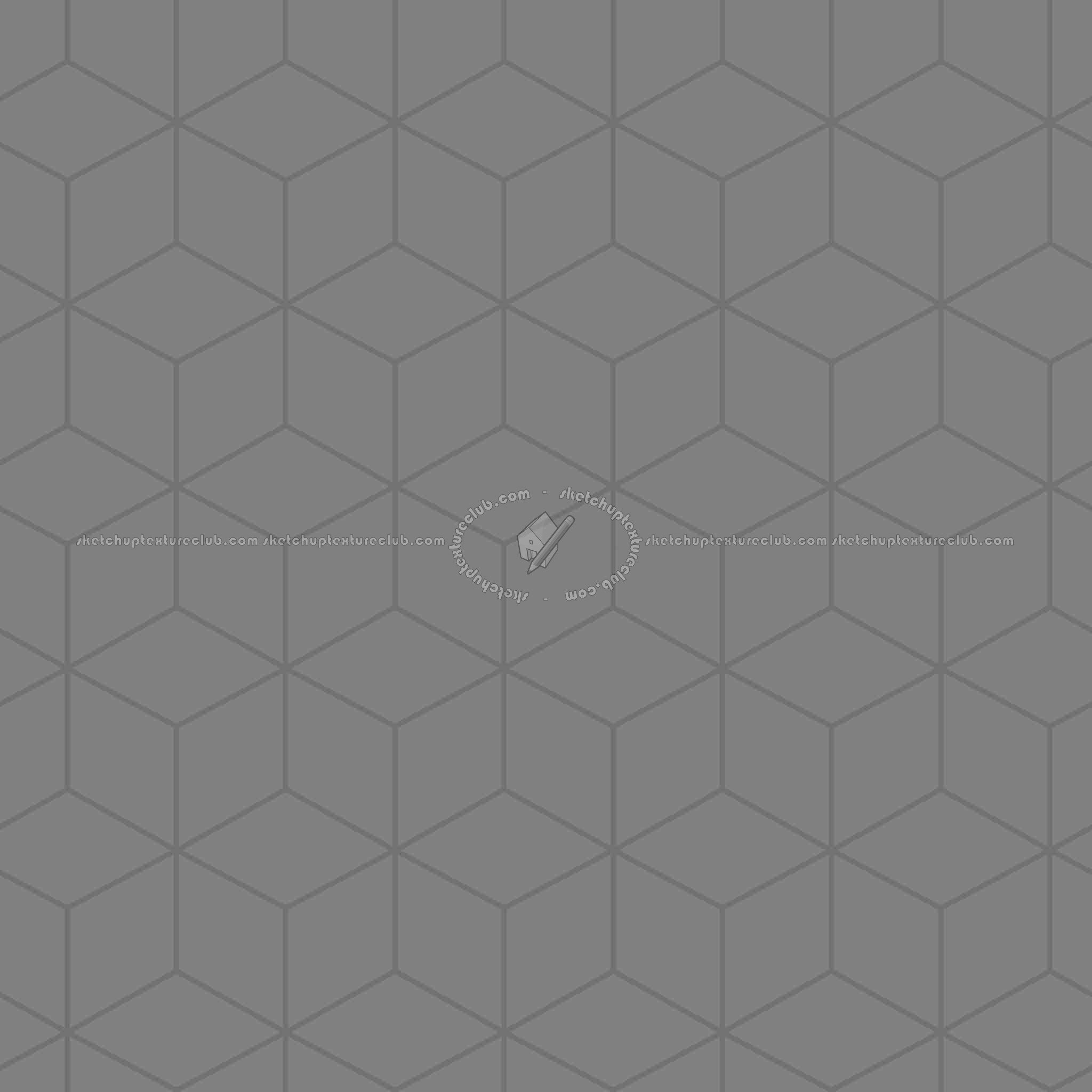 Textures   -   ARCHITECTURE   -   TILES INTERIOR   -   Hexagonal mixed  - White ceramic hexagon tile PBR texture seamless 21840 - Specular