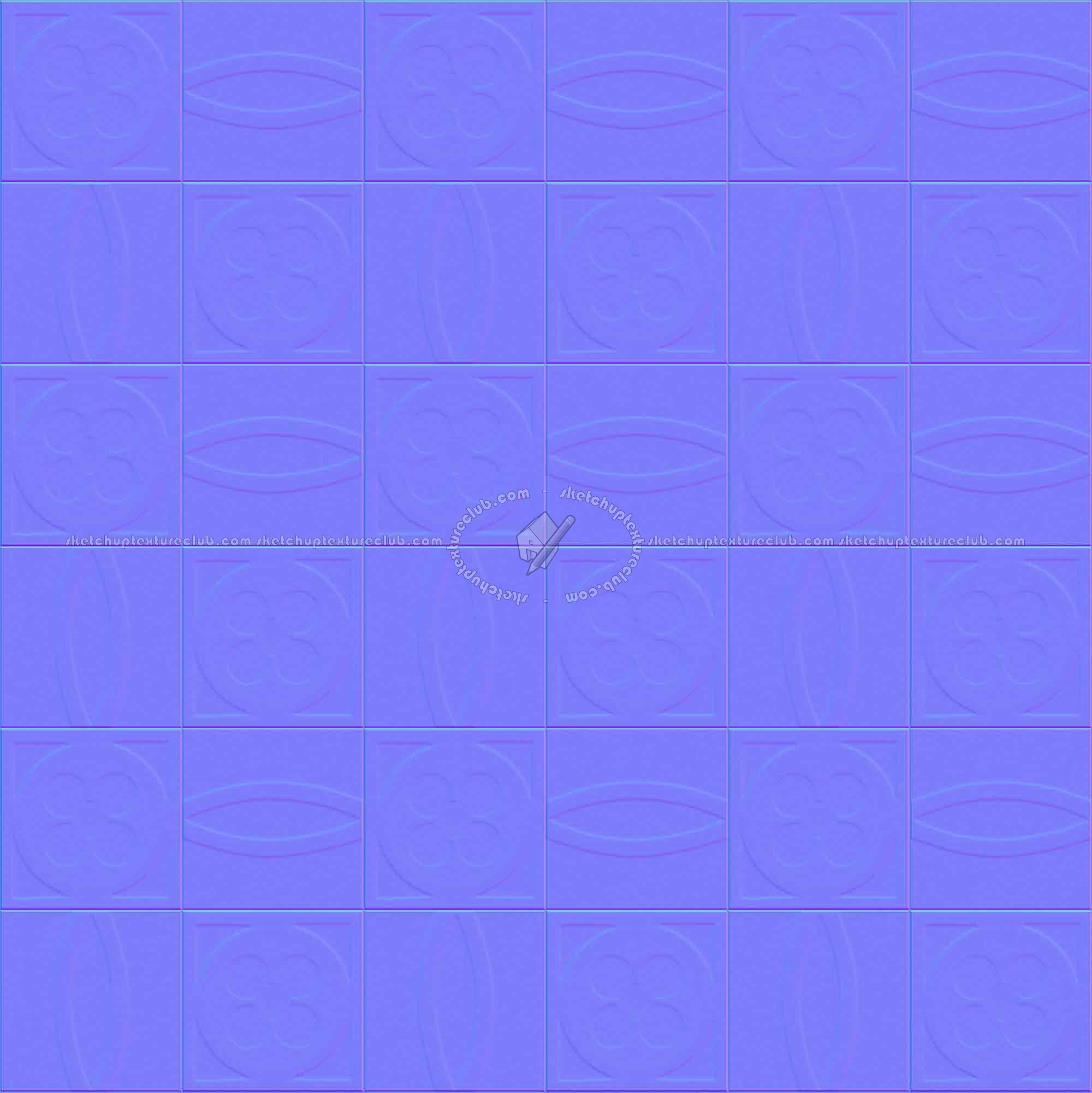 Textures   -   ARCHITECTURE   -   TILES INTERIOR   -   Cement - Encaustic   -   Cement  - Cement concrete tile texture seamless 13363 - Normal