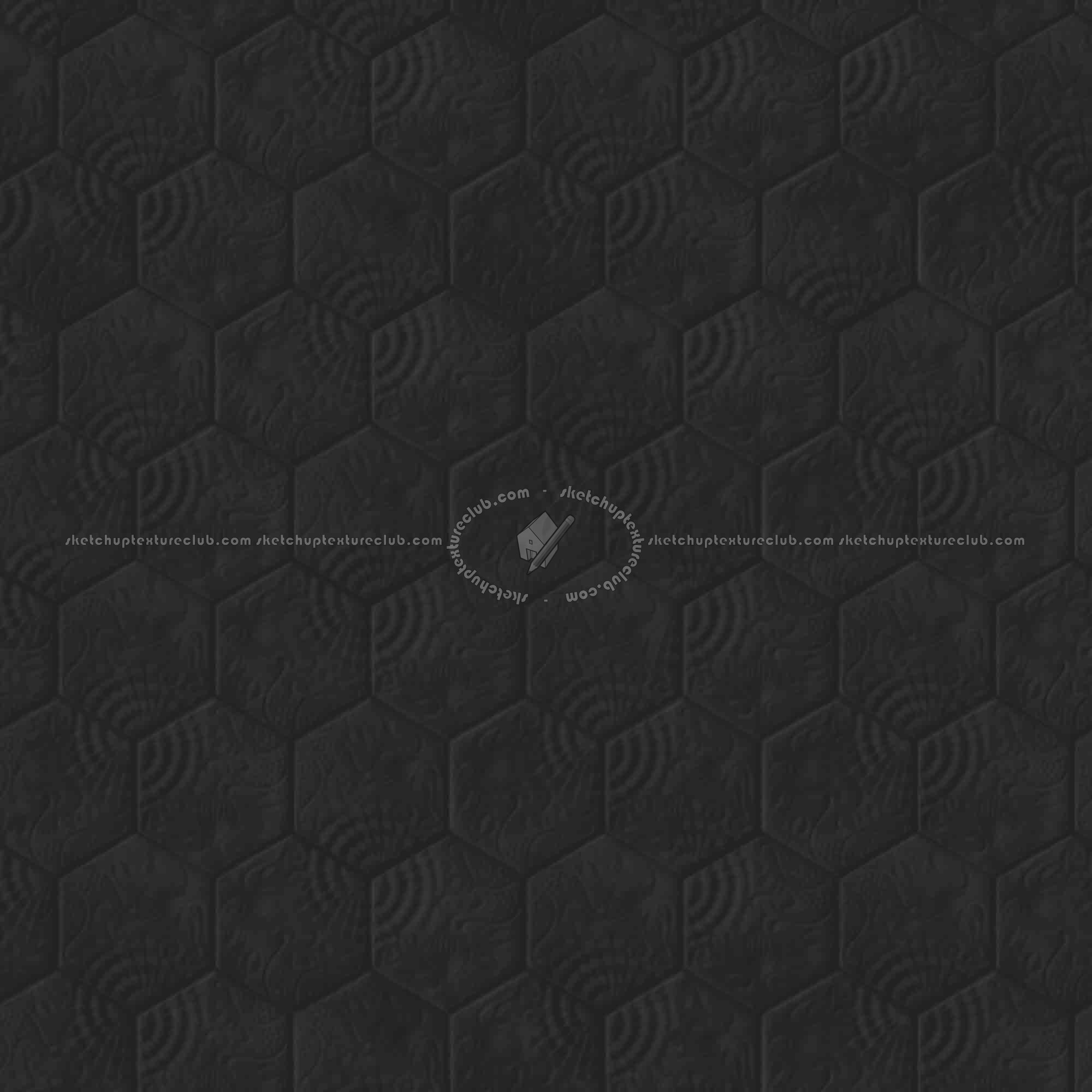 Textures   -   ARCHITECTURE   -   PAVING OUTDOOR   -   Hexagonal  - Concrete paving outdoor hexagonal texture seamless 06030 - Specular