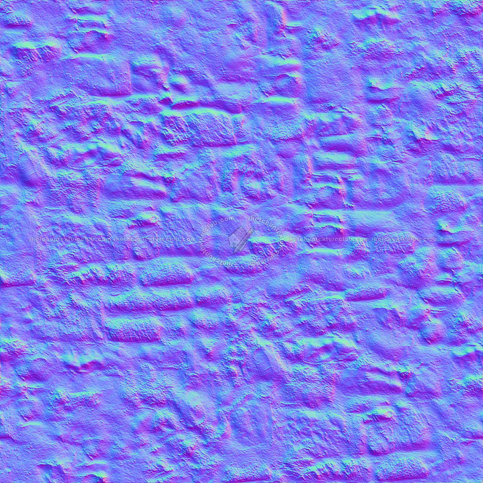 Textures   -   ARCHITECTURE   -   STONES WALLS   -   Damaged walls  - Damaged wall stone texture seamless 08283 - Normal