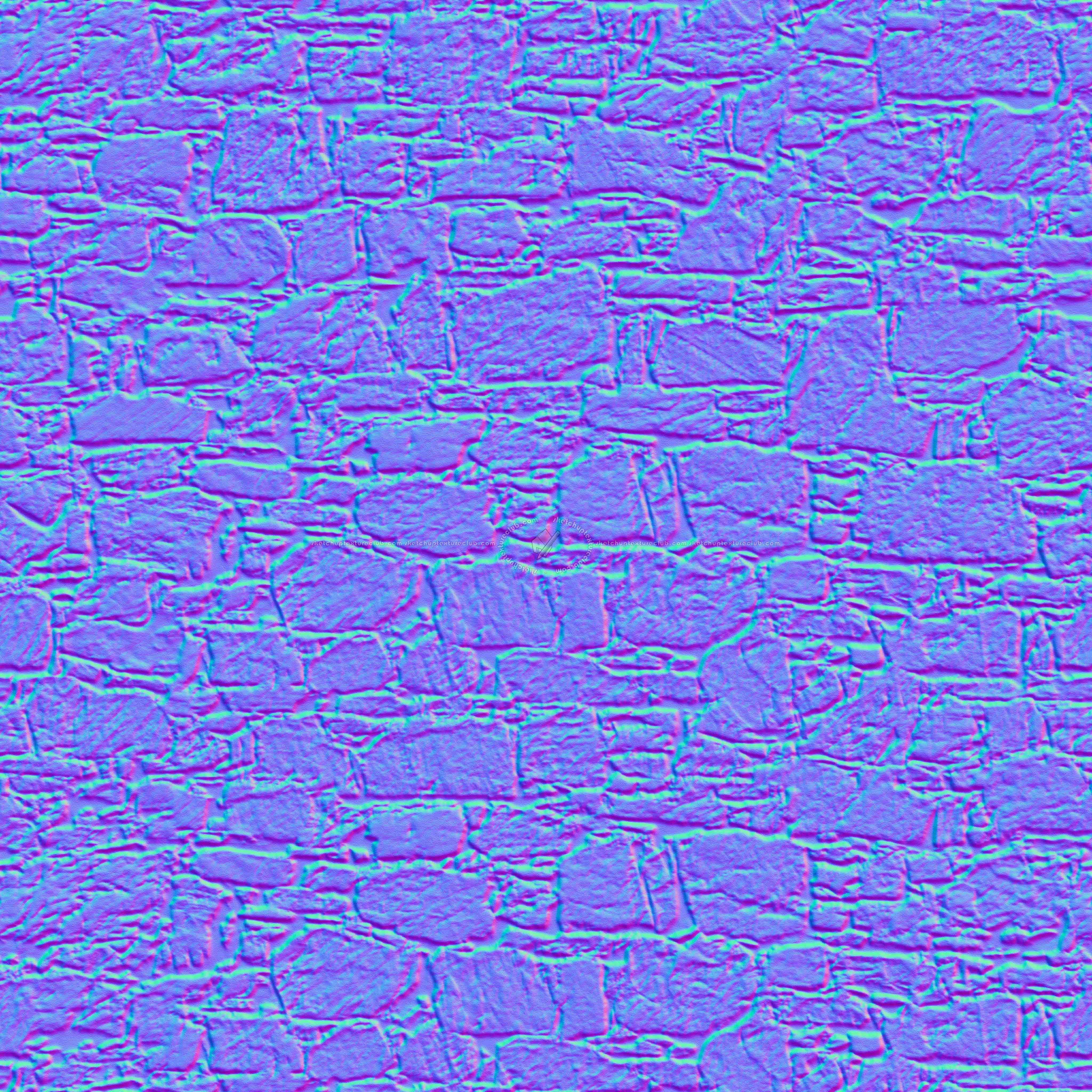 Textures   -   FREE PBR TEXTURES  - Italian stone wall pbr texture seamless 22395 - Normal