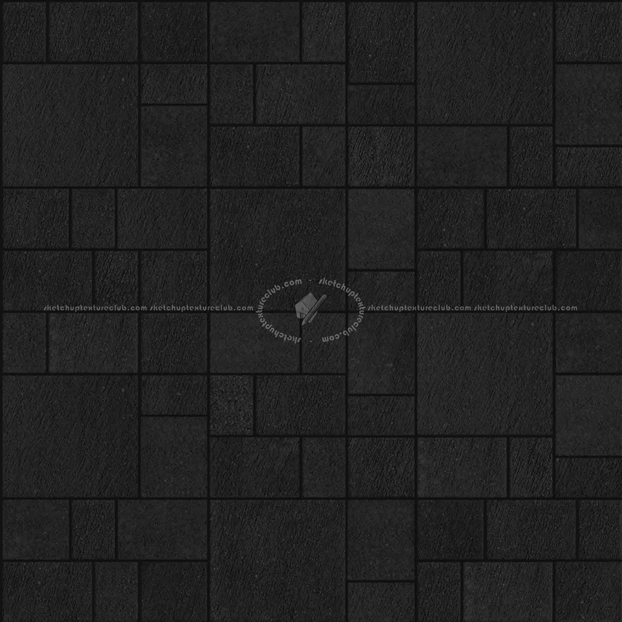 Textures   -   ARCHITECTURE   -   PAVING OUTDOOR   -   Pavers stone   -   Blocks mixed  - Pavers stone mixed size texture seamless 06136 - Specular