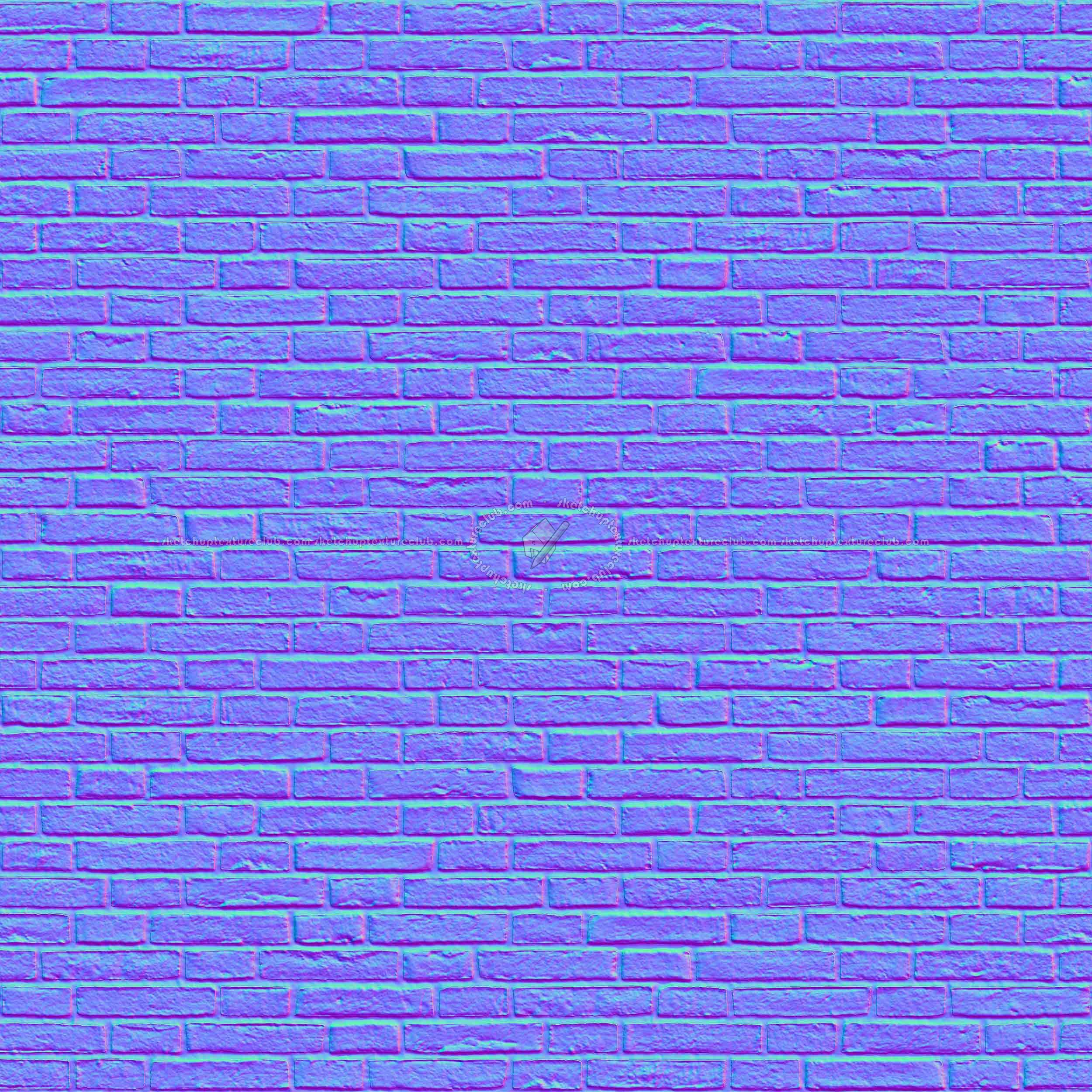 Textures   -   ARCHITECTURE   -   BRICKS   -   Facing Bricks   -   Rustic  - Rustic bricks texture seamless 00222 - Normal