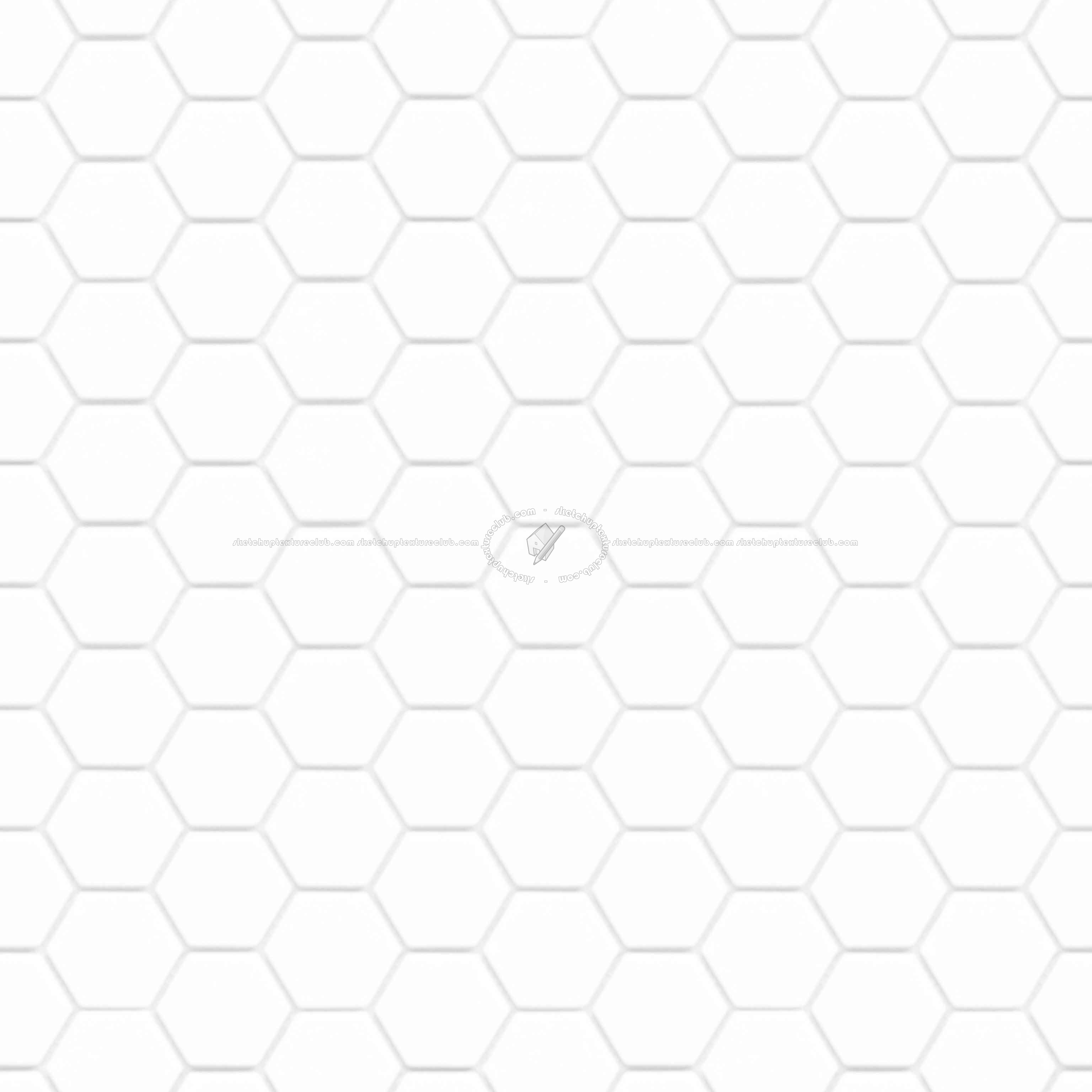 Textures   -   ARCHITECTURE   -   TILES INTERIOR   -   Hexagonal mixed  - white ceramic hexagonal tile pbr texture seamless 22135 - Ambient occlusion