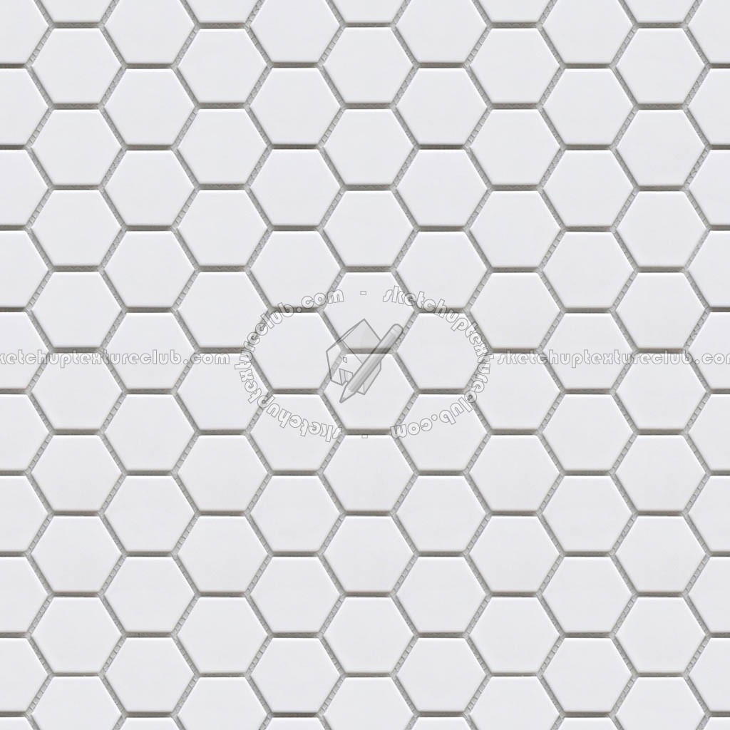 Textures   -   ARCHITECTURE   -   TILES INTERIOR   -   Hexagonal mixed  - white ceramic hexagonal tile pbr texture seamless 22135 (seamless)
