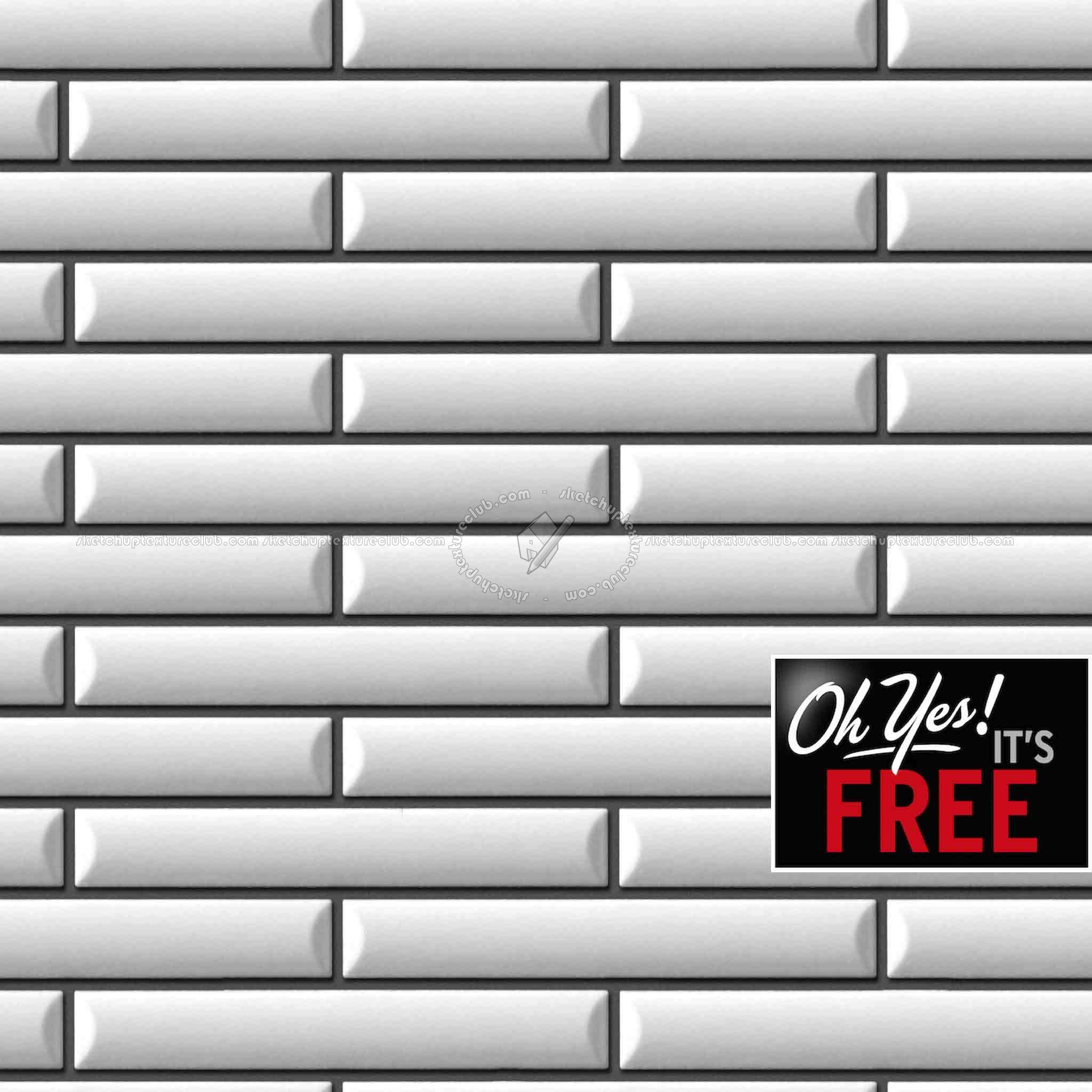 Textures - FREE PBR TEXTURES - ceramic wall bricks PBR texture seamless 21438