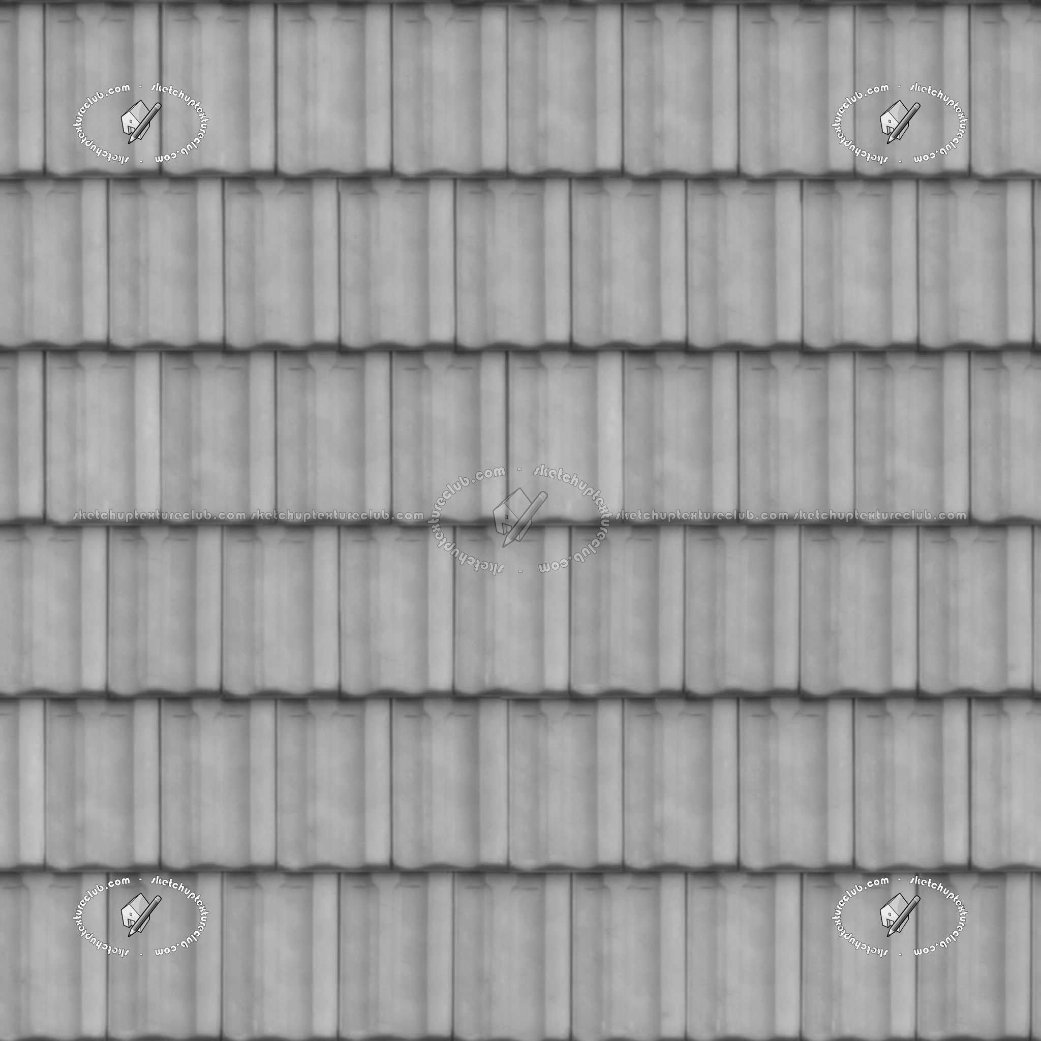 Textures   -   ARCHITECTURE   -   ROOFINGS   -   Clay roofs  - Clay roofing Cote de Beaune texture seamless 03344 - Displacement