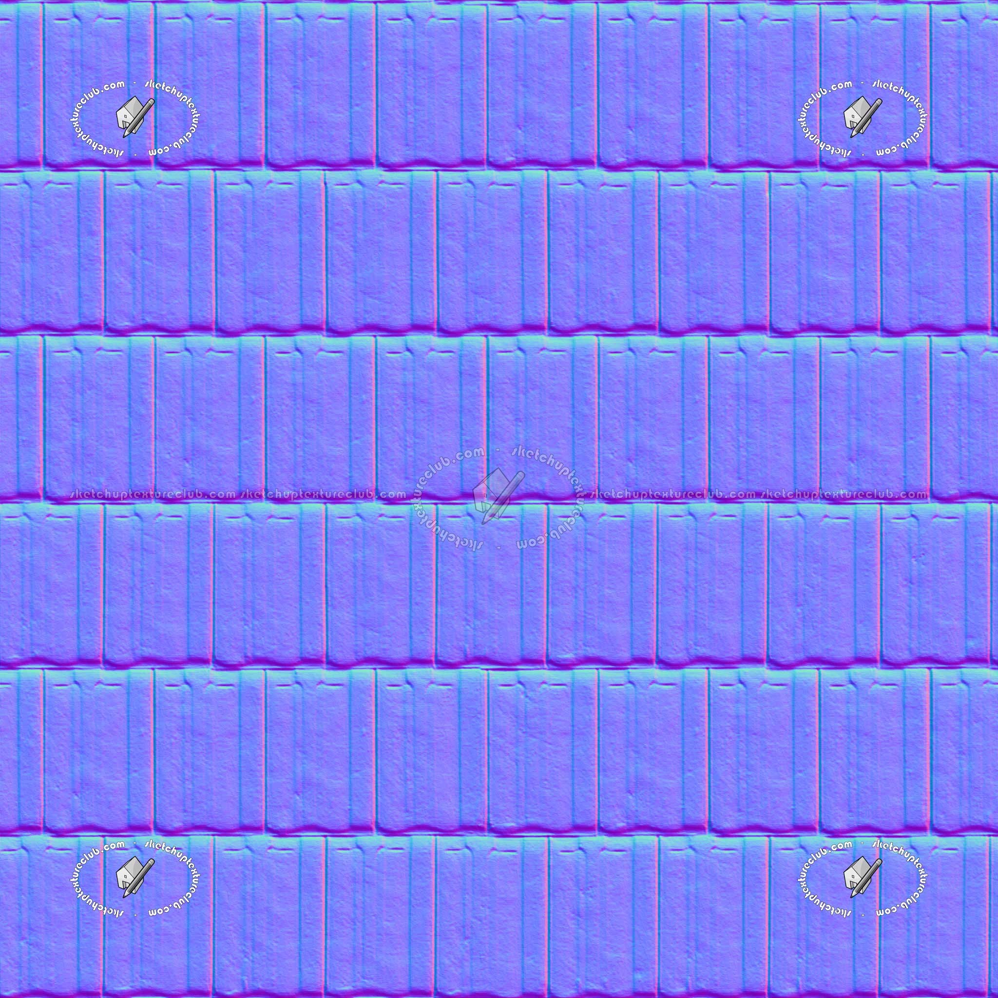 Textures   -   ARCHITECTURE   -   ROOFINGS   -   Clay roofs  - Clay roofing Cote de Beaune texture seamless 03344 - Normal