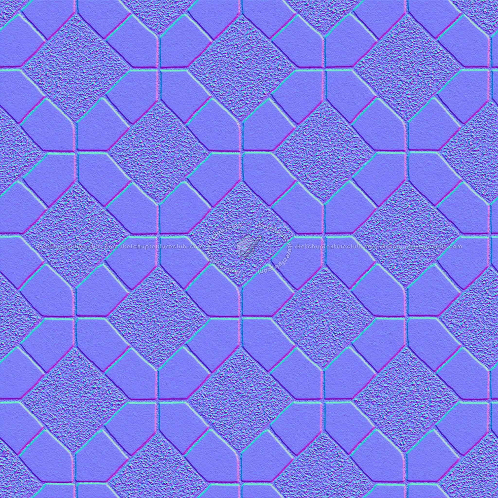 Textures   -   ARCHITECTURE   -   PAVING OUTDOOR   -   Concrete   -   Blocks mixed  - Paving concrete mixed size texture seamless 05566 - Normal