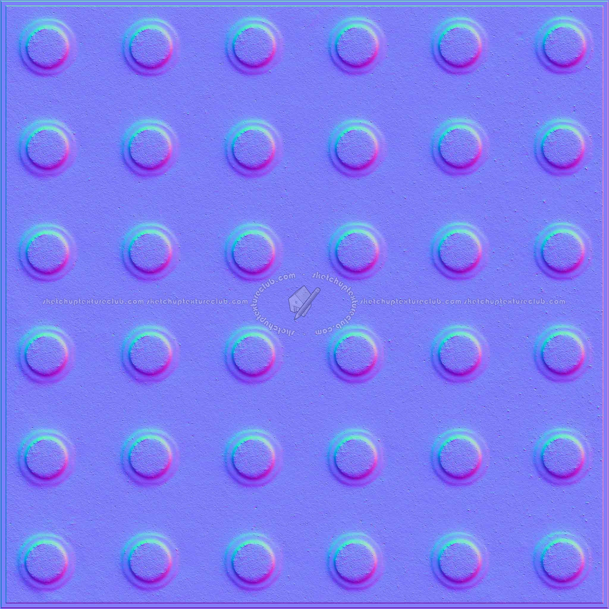 Textures   -   ARCHITECTURE   -   PAVING OUTDOOR   -   Tactile  - Tactile pavement PBR texture seamless 21943 - Normal