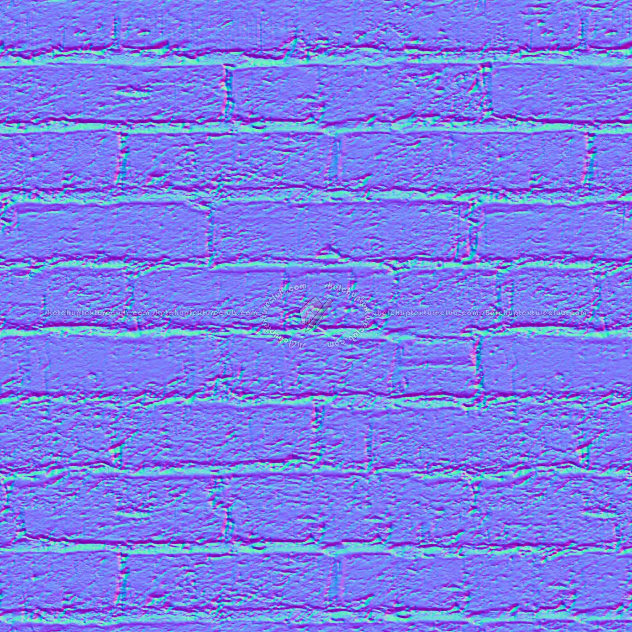 Textures   -   ARCHITECTURE   -   BRICKS   -   White Bricks  - White bricks texture seamless 00494 - Normal